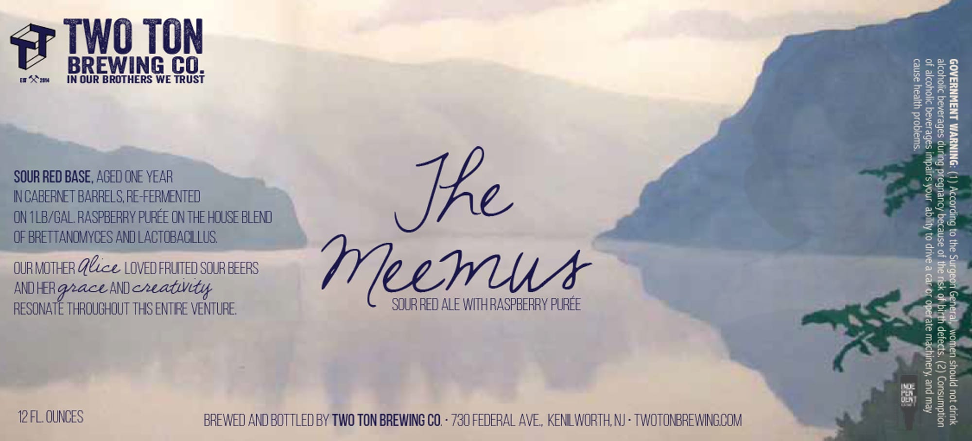 The Meemus by Two Ton Brewing Co. - beer label
