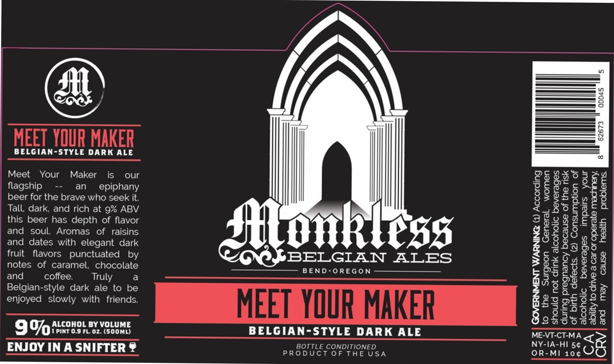 Meet Your Maker by Monkless Brewery - beer label