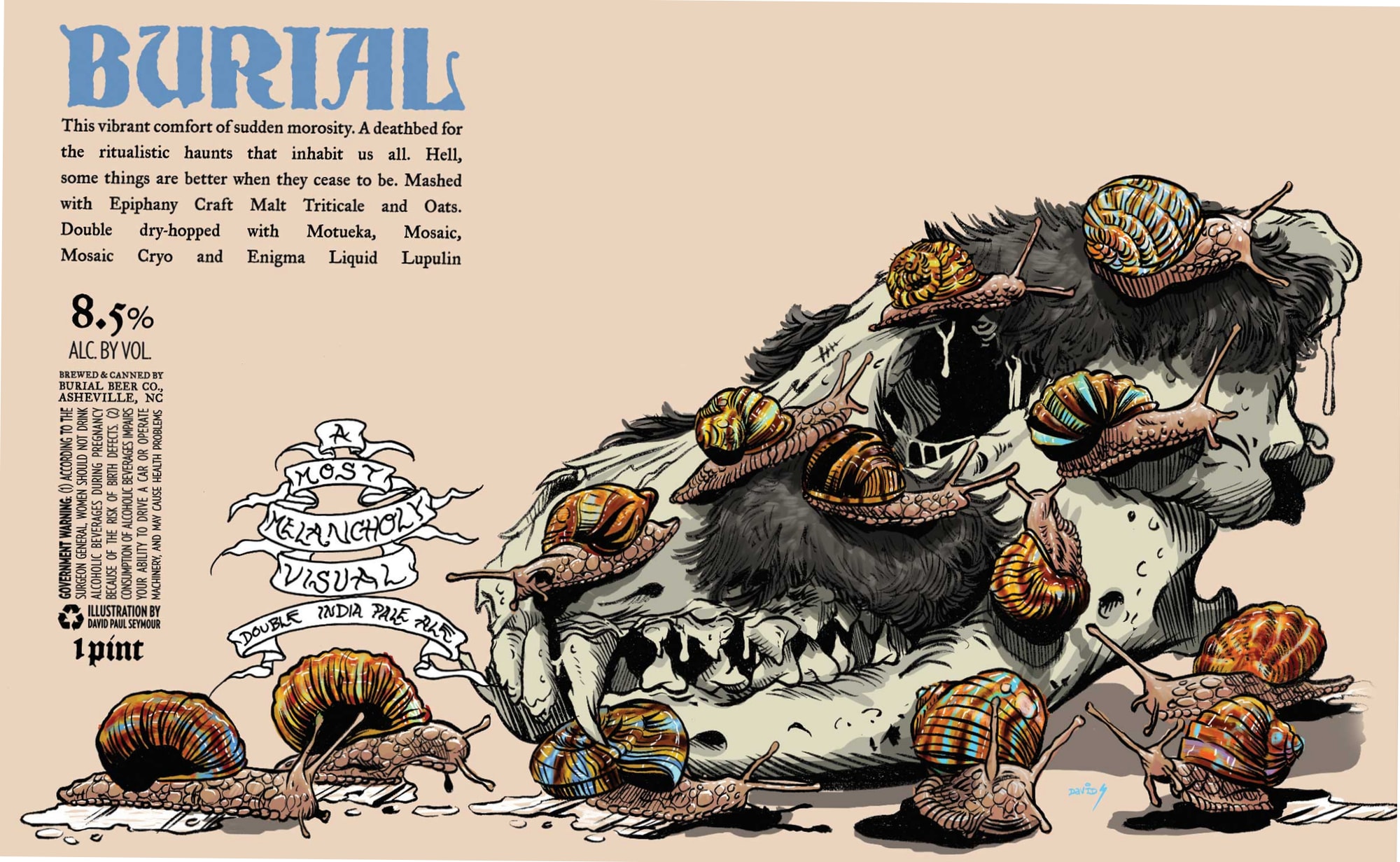 Melancholy Visuals by Burial Beer Co. - beer label