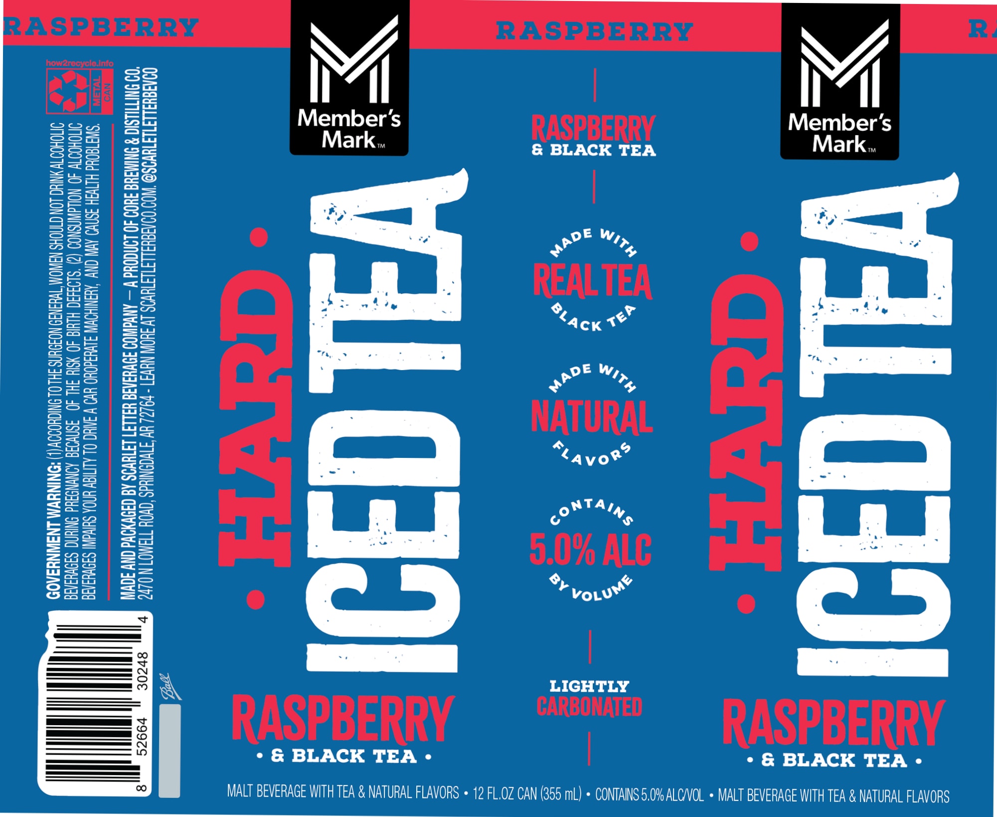 Member’s Mark Hard Iced Tea by Scarlet Letter Brewing Co. - beer label