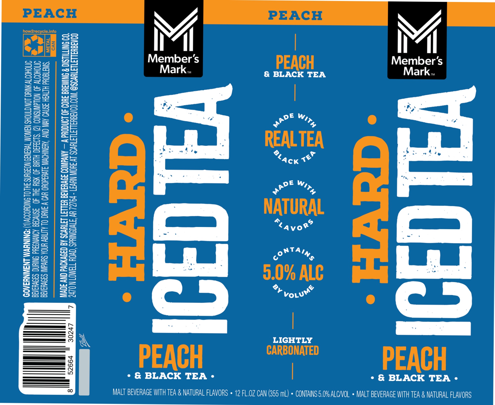 Member’s Mark Hard Iced Tea by Scarlett Letter Brewing Co. - beer label