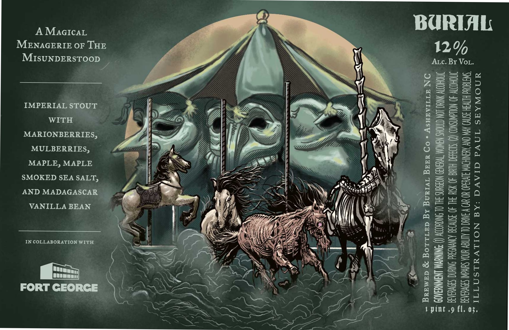 Menagerie of the Misunderstood by Burial Beer Co. - beer label