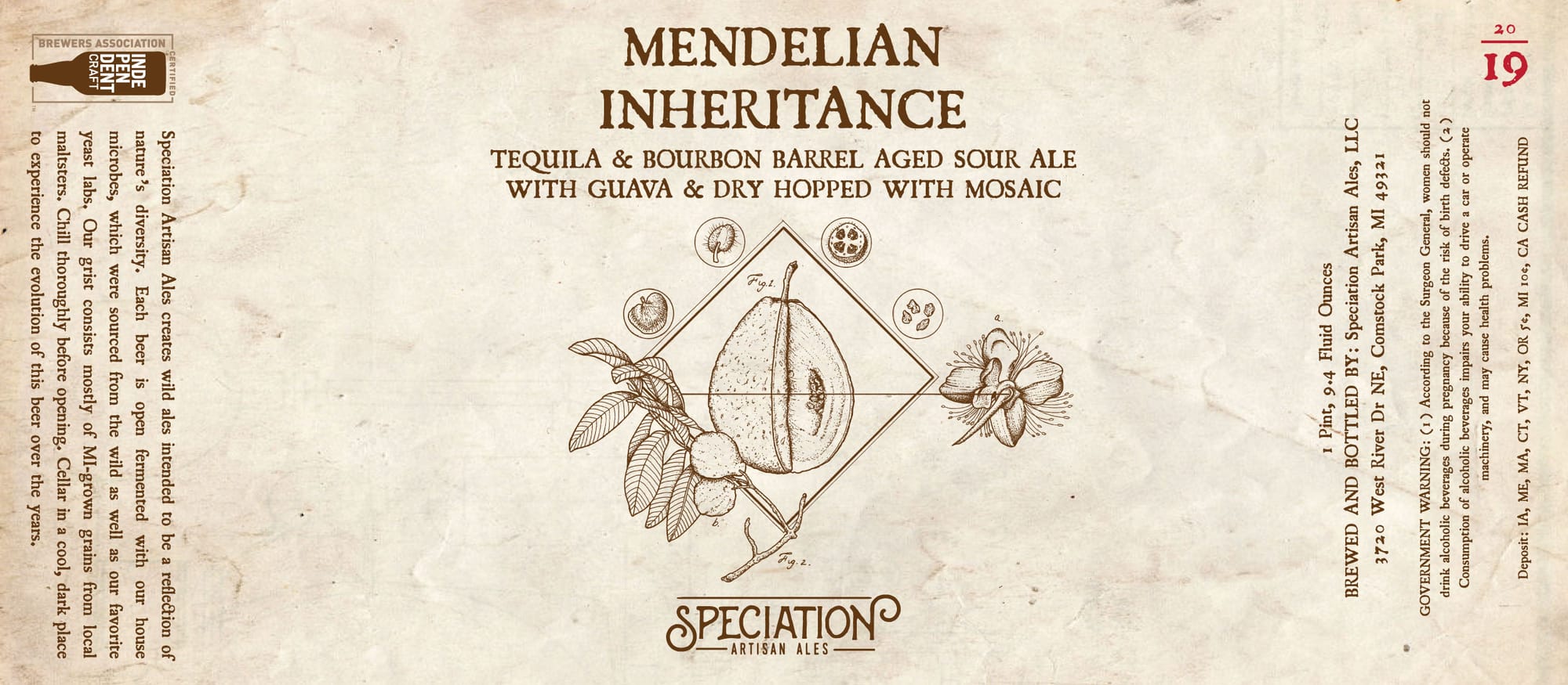 Mendelian Inheritance by Speciation Artisan Ales - beer label