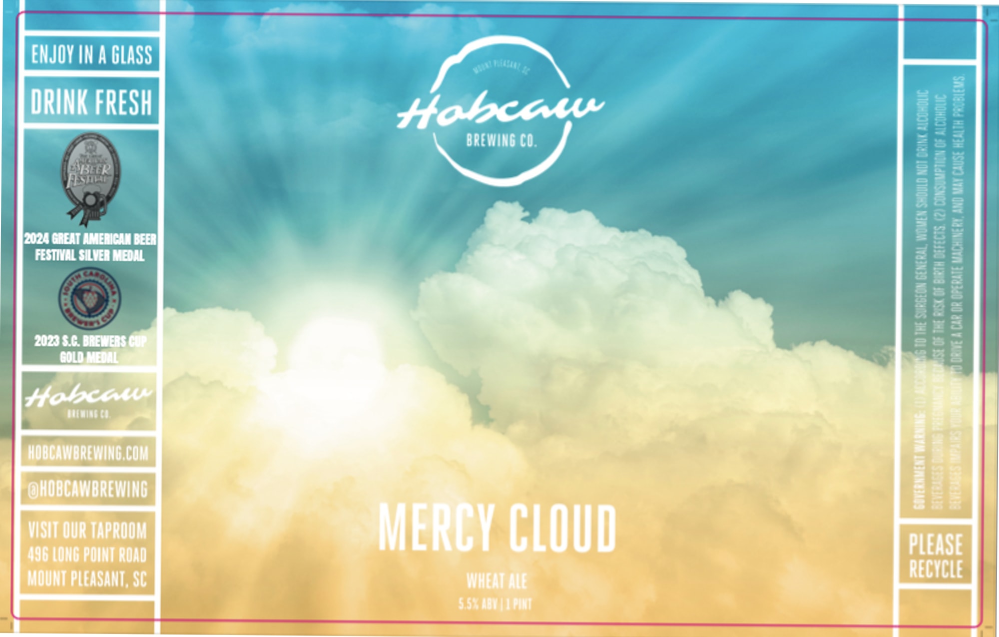 Mercy Cloud by Hobcaw Brewing Co. - beer label