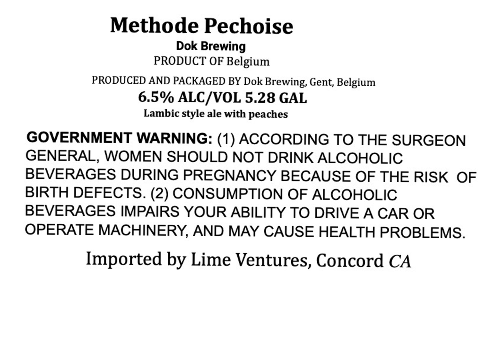 Methode Pechoise by Dok Brewing - beer label
