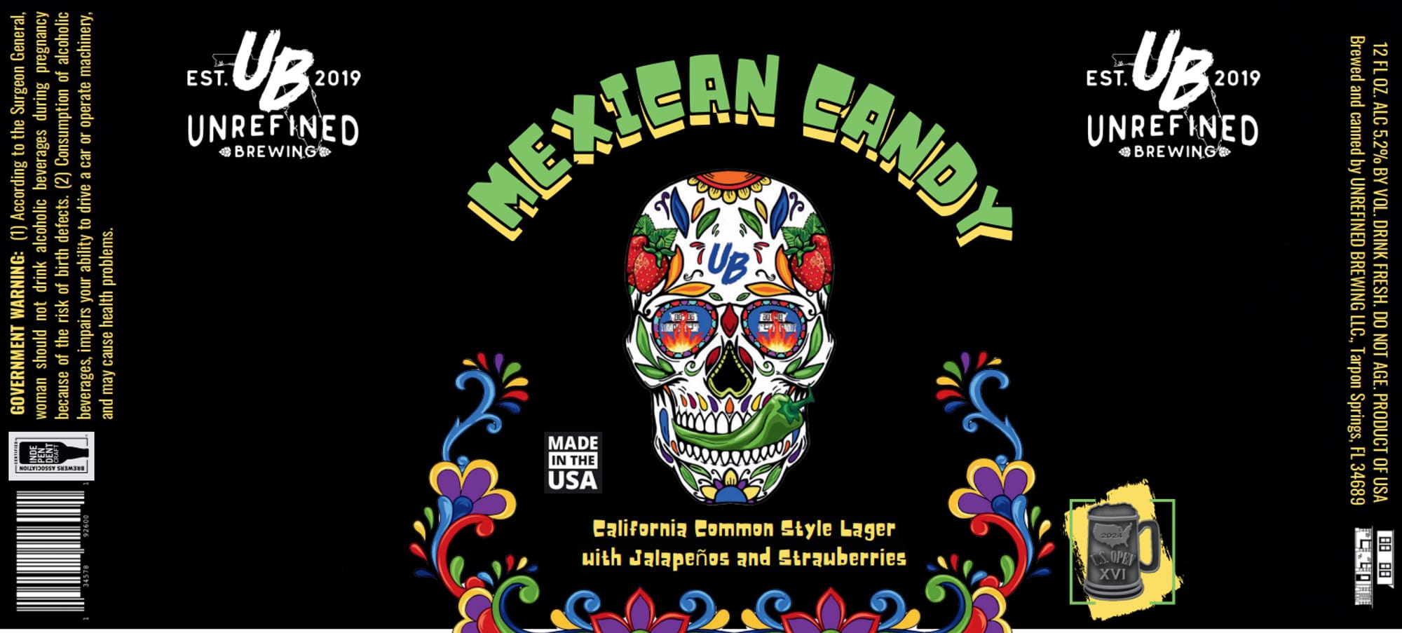Mexican Candy by Unrefined Brewing - beer label