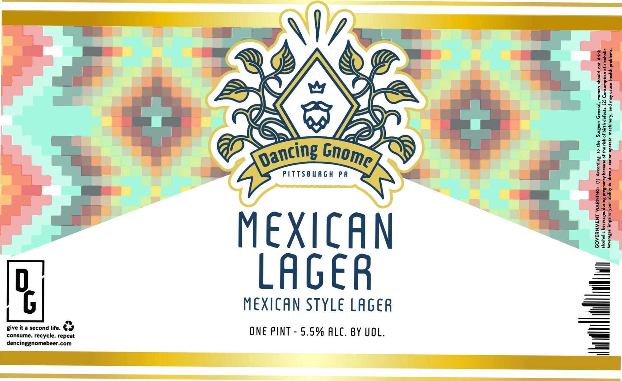 Mexican Lager by Dancing Gnome Beer - beer label