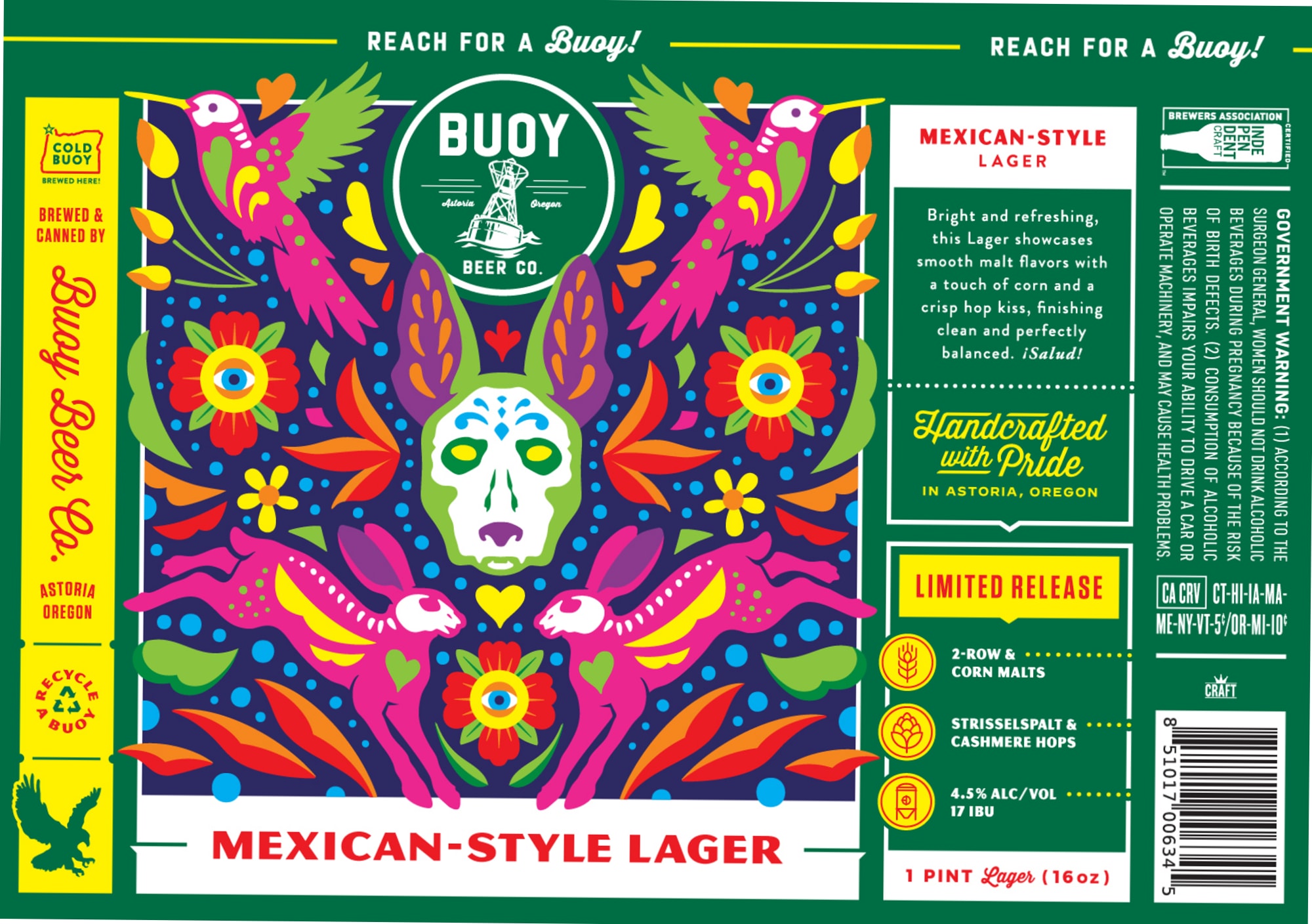 Mexican-Style Lager by Buoy Beer Co. - beer label