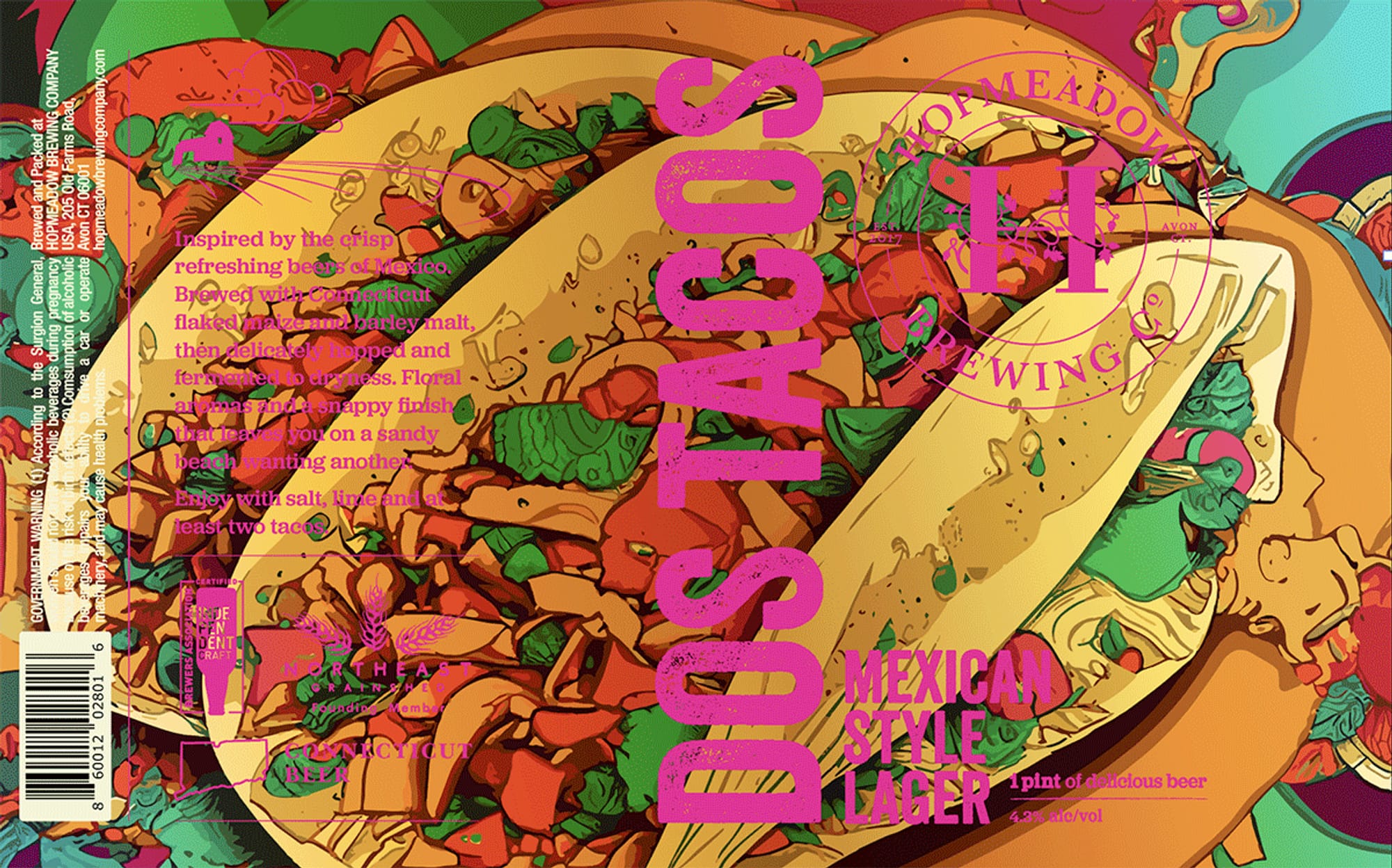 Mexico Style Lager by Meadow View Brewing Company - beer label