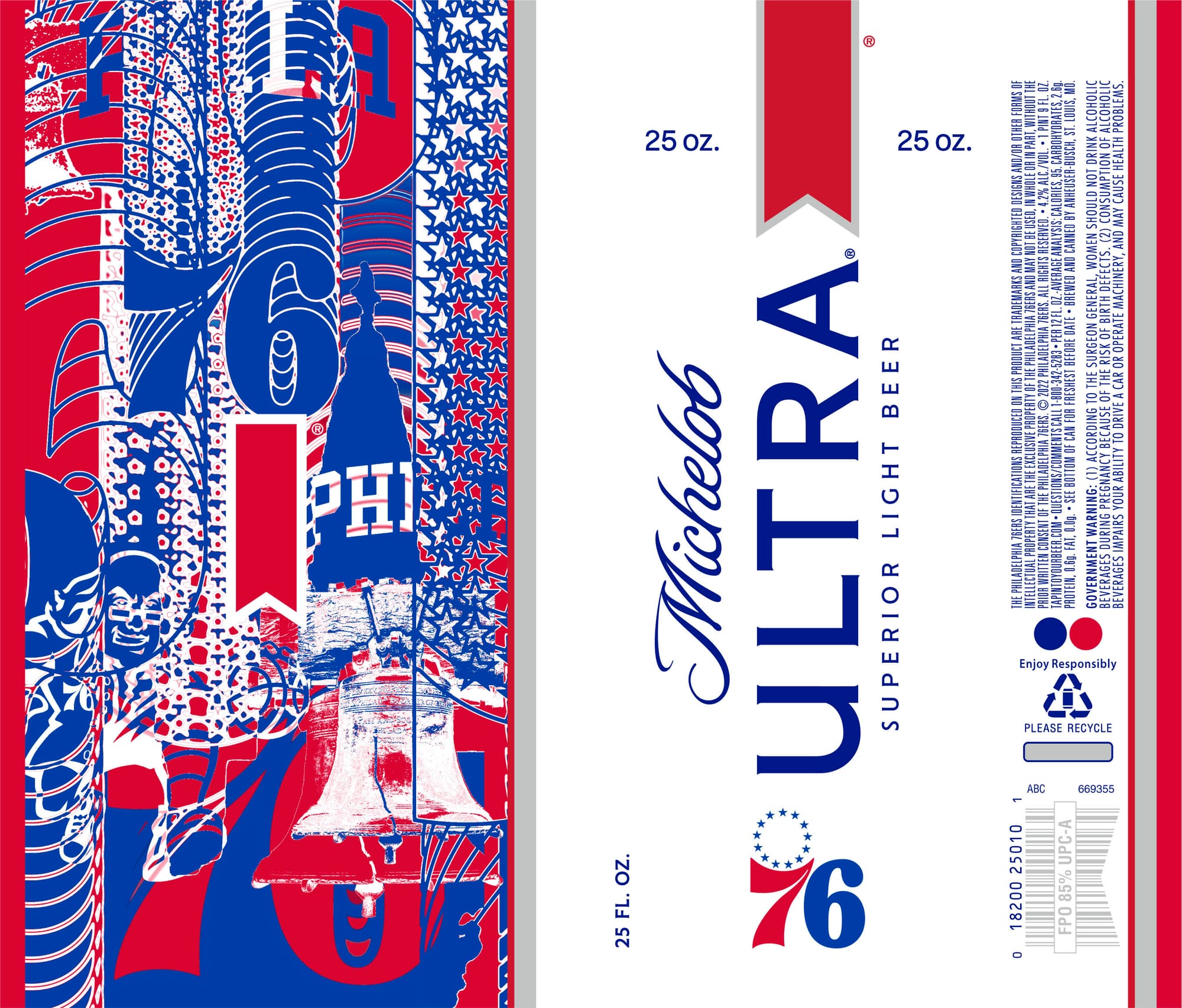 Michelob Ultra Light by Anheuser-Busch - beer label