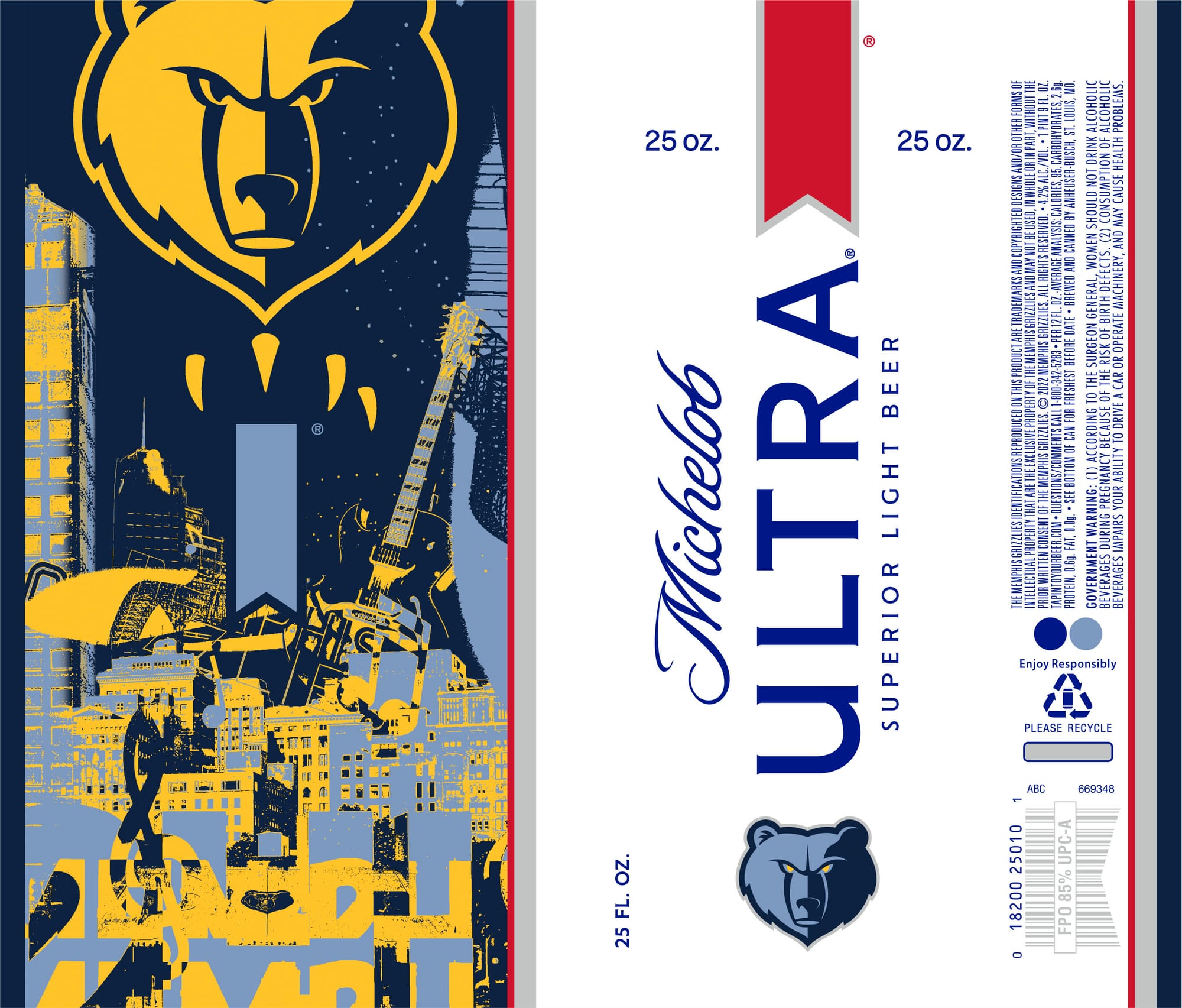 Michelob ULTRA by Anheuser-Busch - beer label