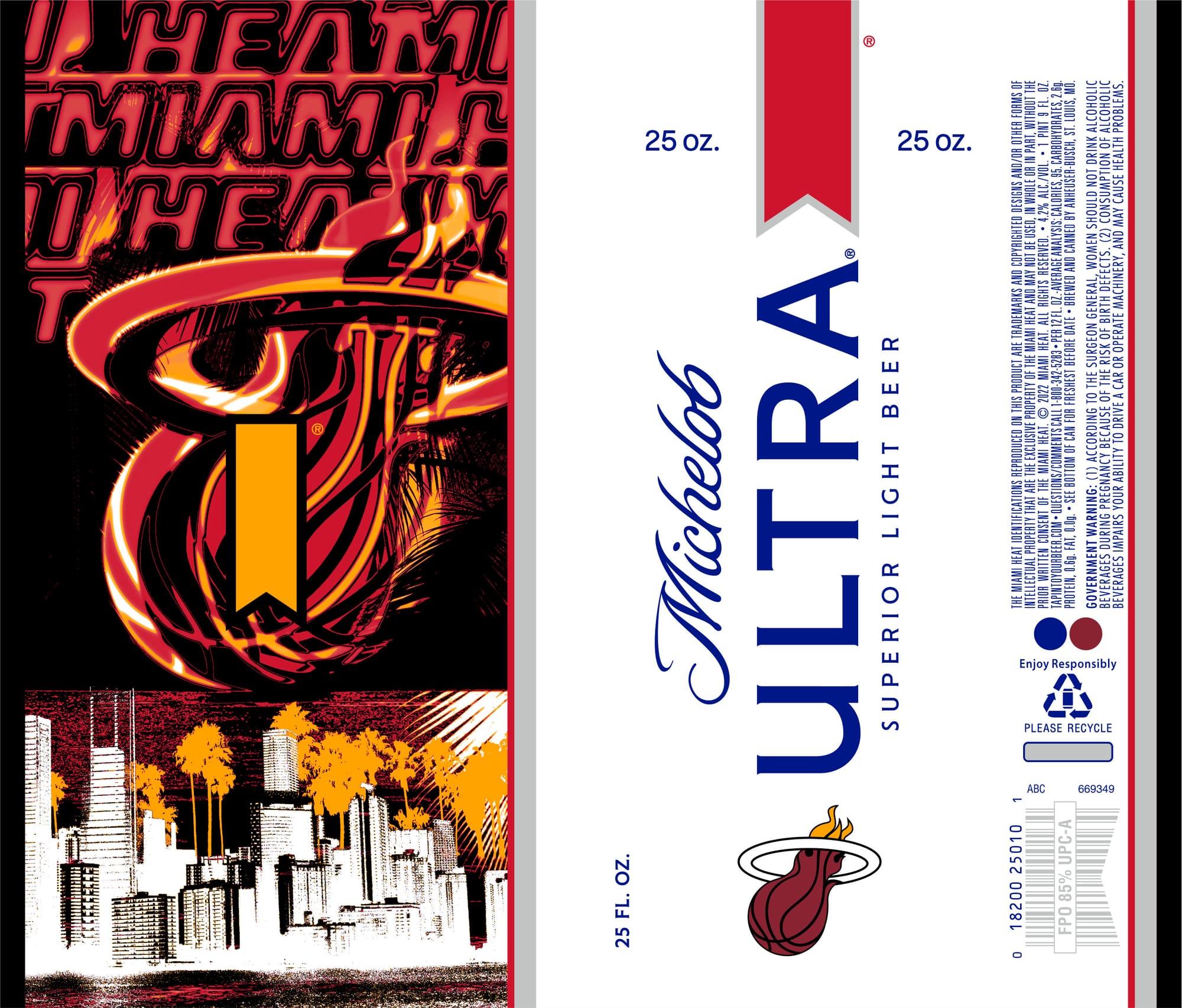 Michelob Ultra by Anheuser-Busch - beer label