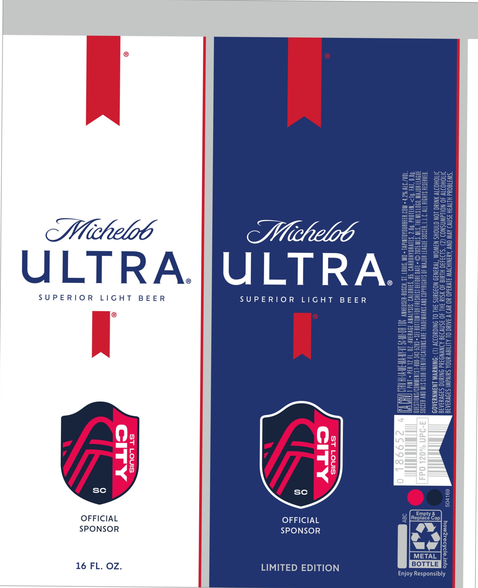 Michelob ULTRA (St. Louis City SC Limited Edition) by Anheuser-Busch - beer label