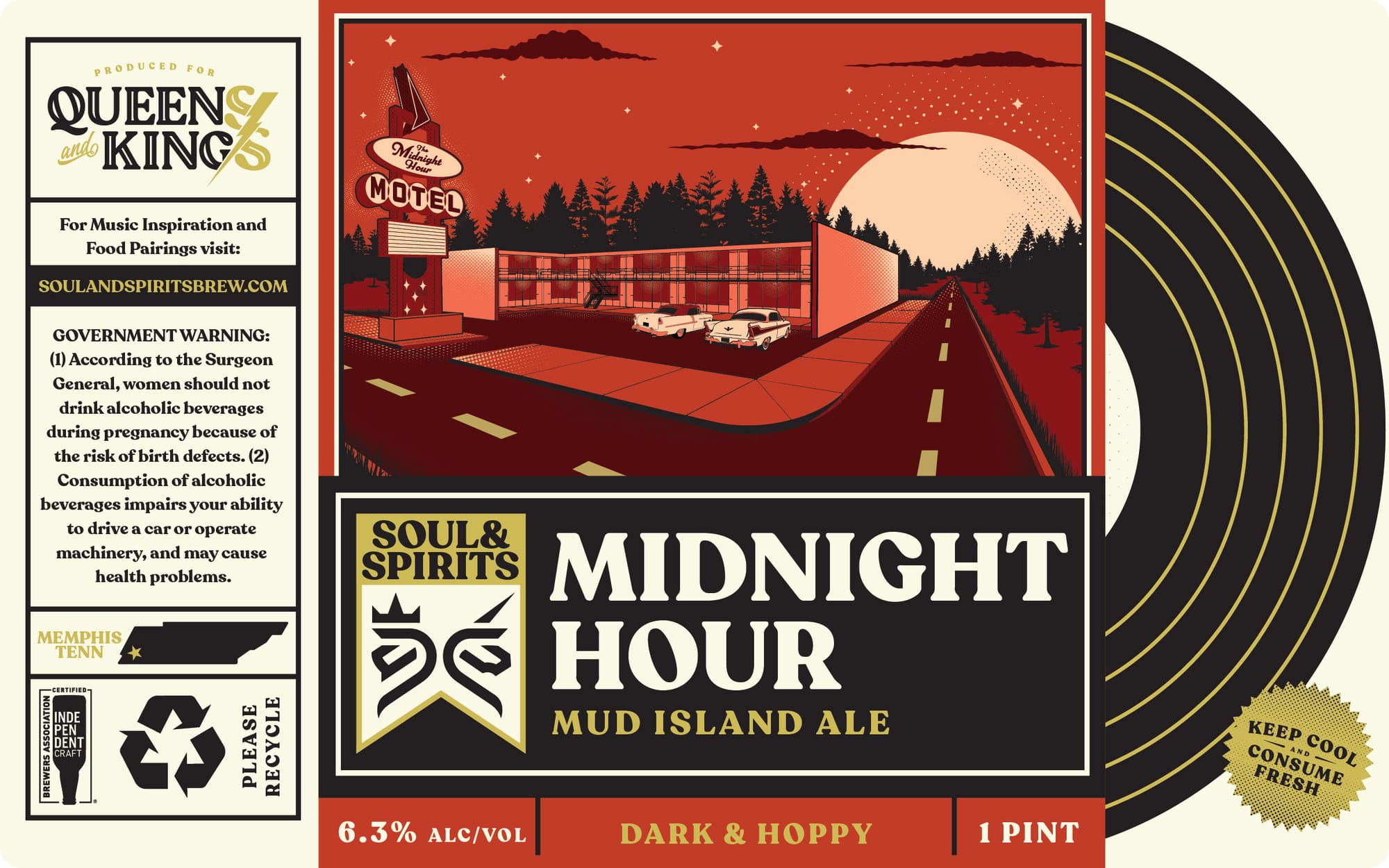 Midnight Hour by Queens and Kings Brewing - beer label