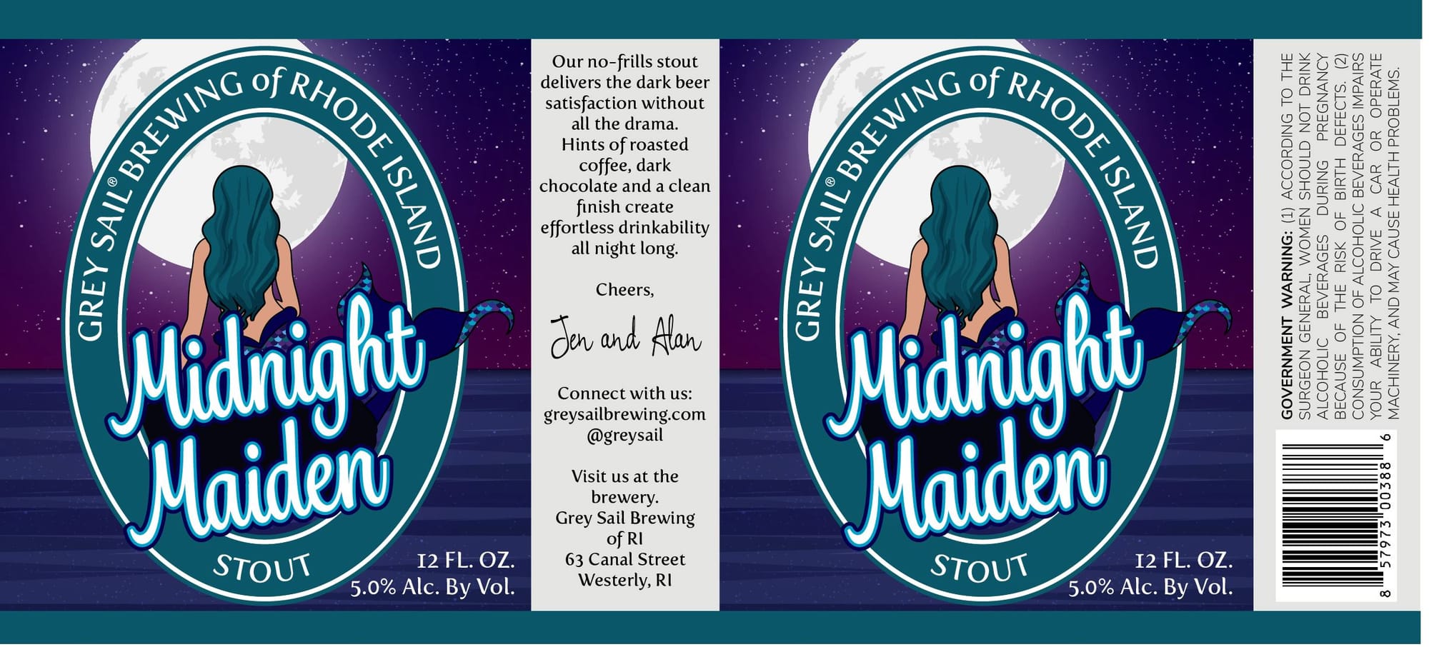 Midnight Maiden by Grey Sail Brewing - beer label