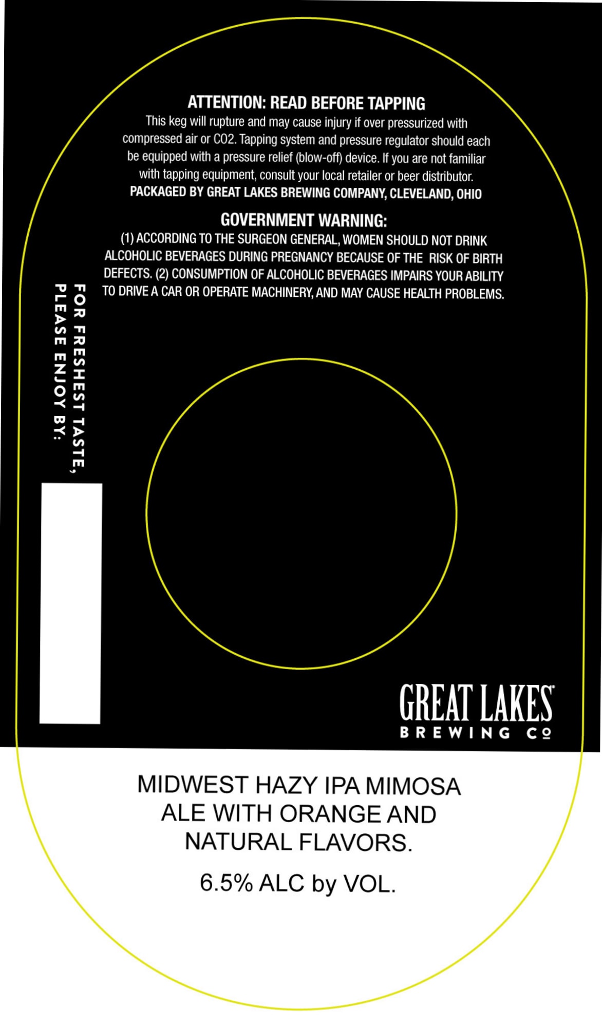 Midwest Hazy IPA Mimosa by Great Lakes Brewing Co. - beer label
