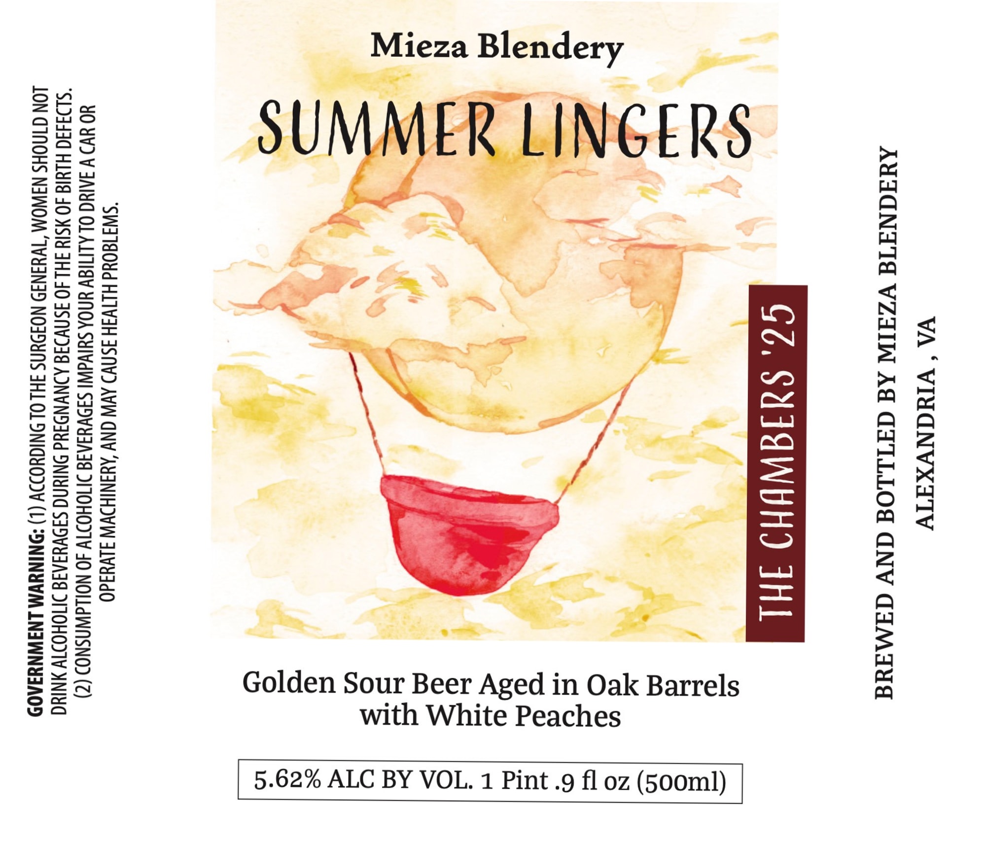 Summer Lingers by Mieza Blendery - beer label