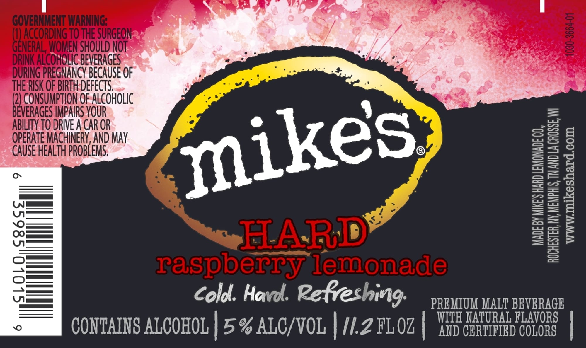 Raspberry Hard Lemonade by Mike's Hard Lemonade Co. - beer label