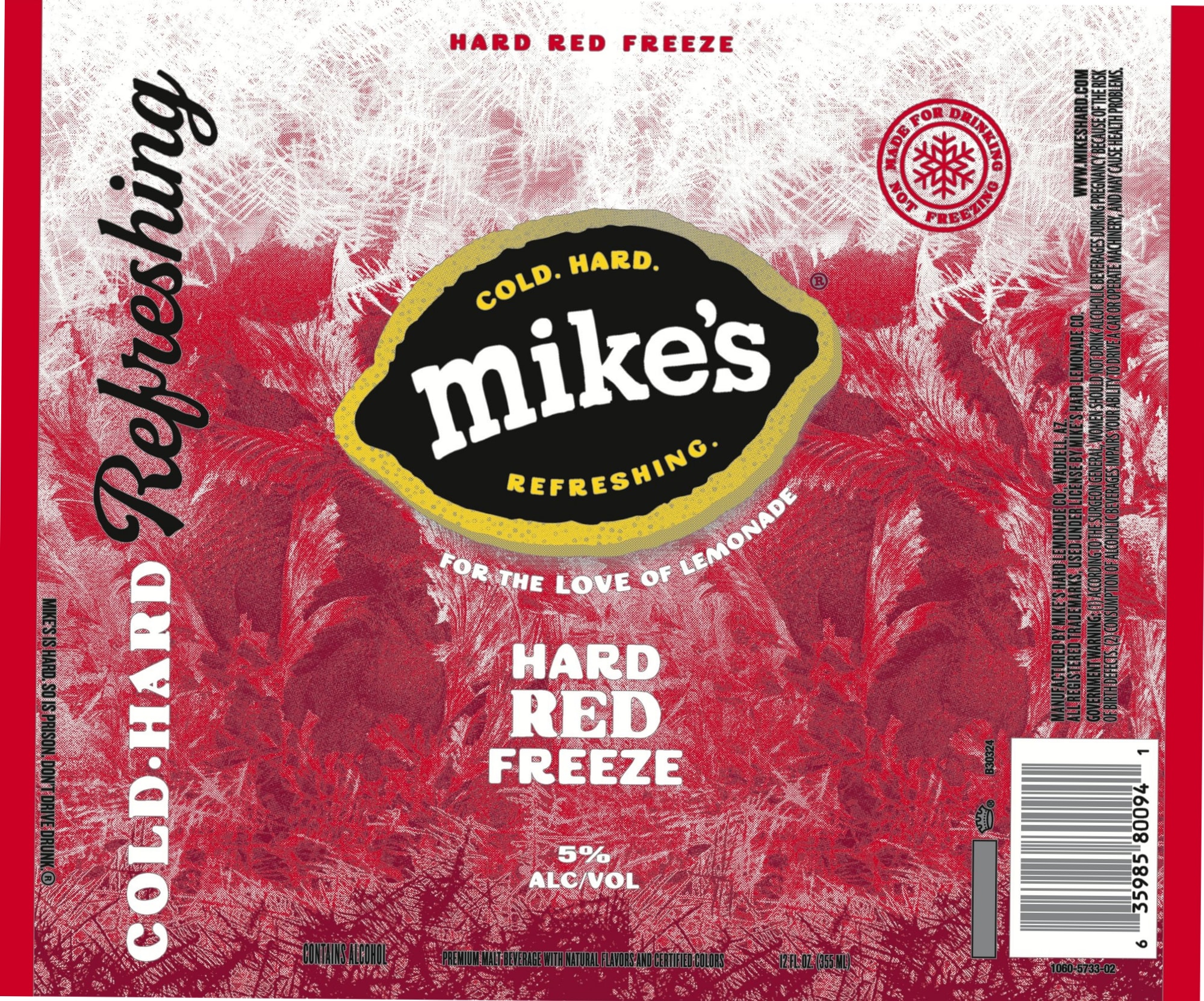 Mike's Hard Red Freeze by Mike's Hard Lemonade Co. - beer label