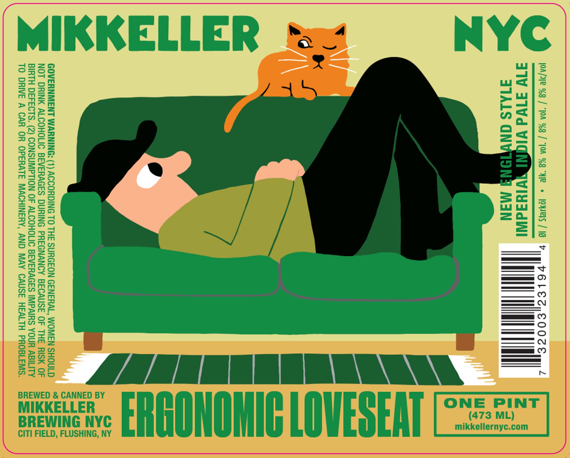Ergonomic Loveseat by Mikkeller NYC - beer label