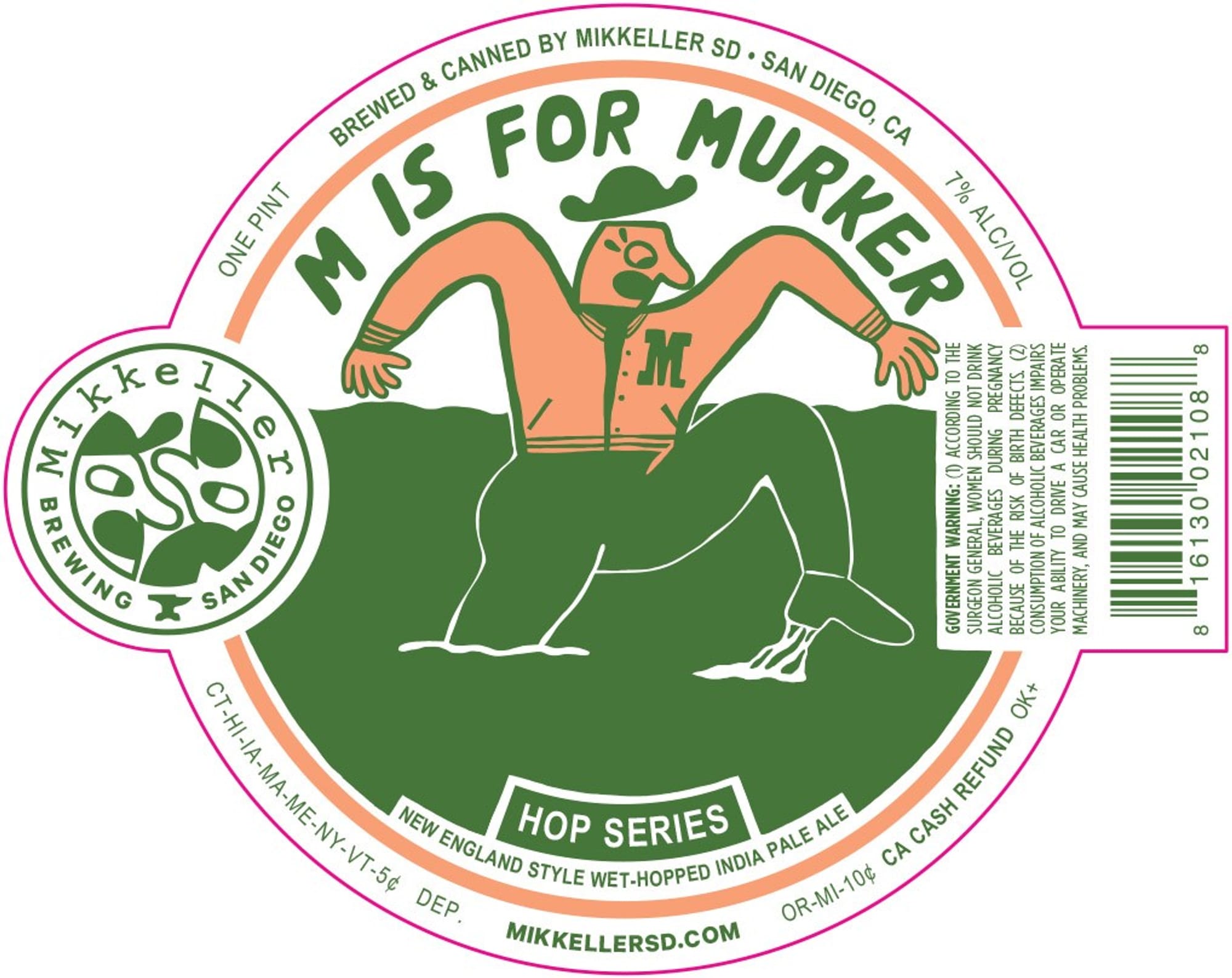M Is For Murker by Mikkeller San Diego - beer label