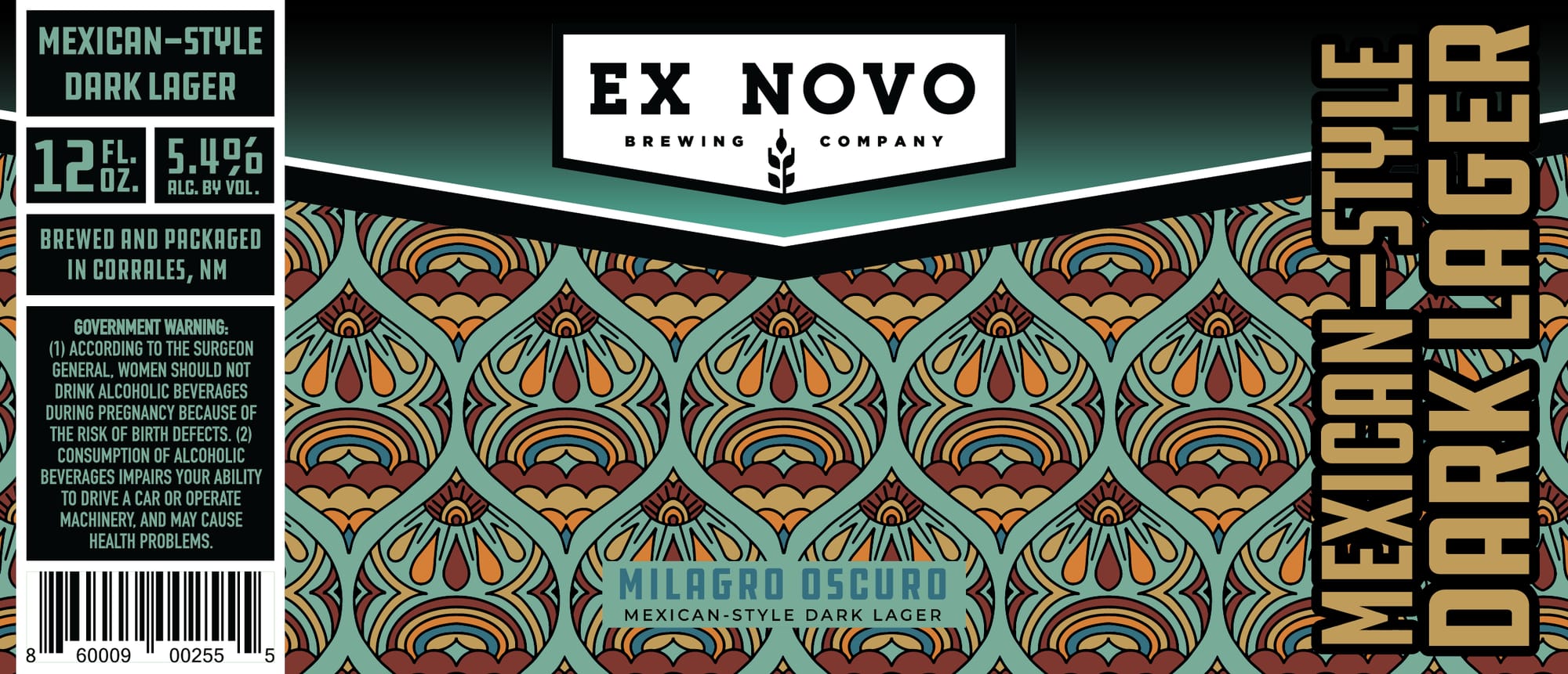 Milagro Oscuro by Ex Novo Brewing Company - beer label