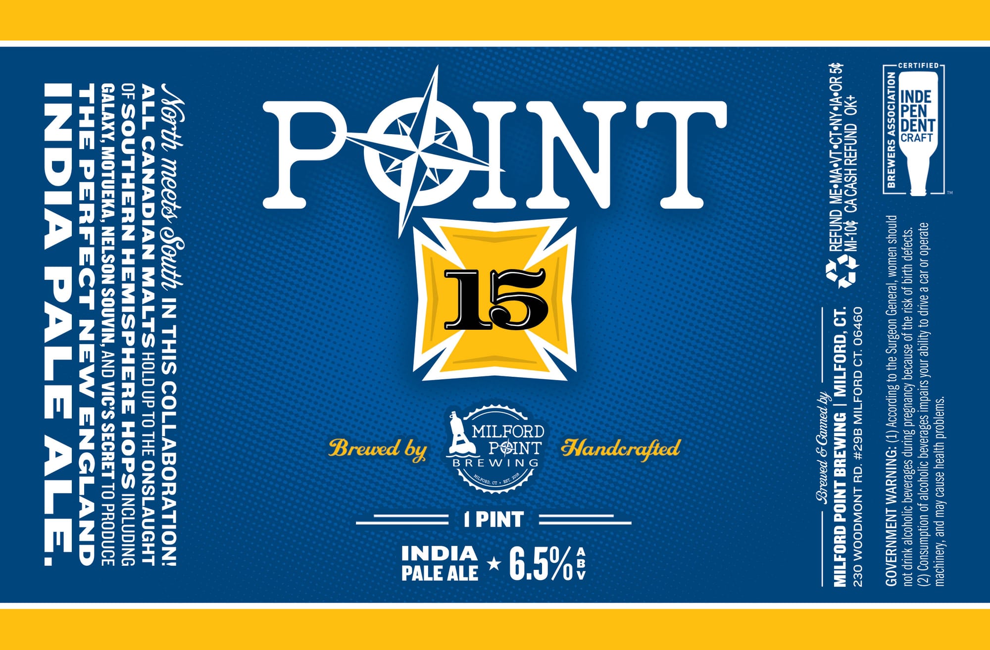 Point 15 by Milford Point Brewing Company - beer label