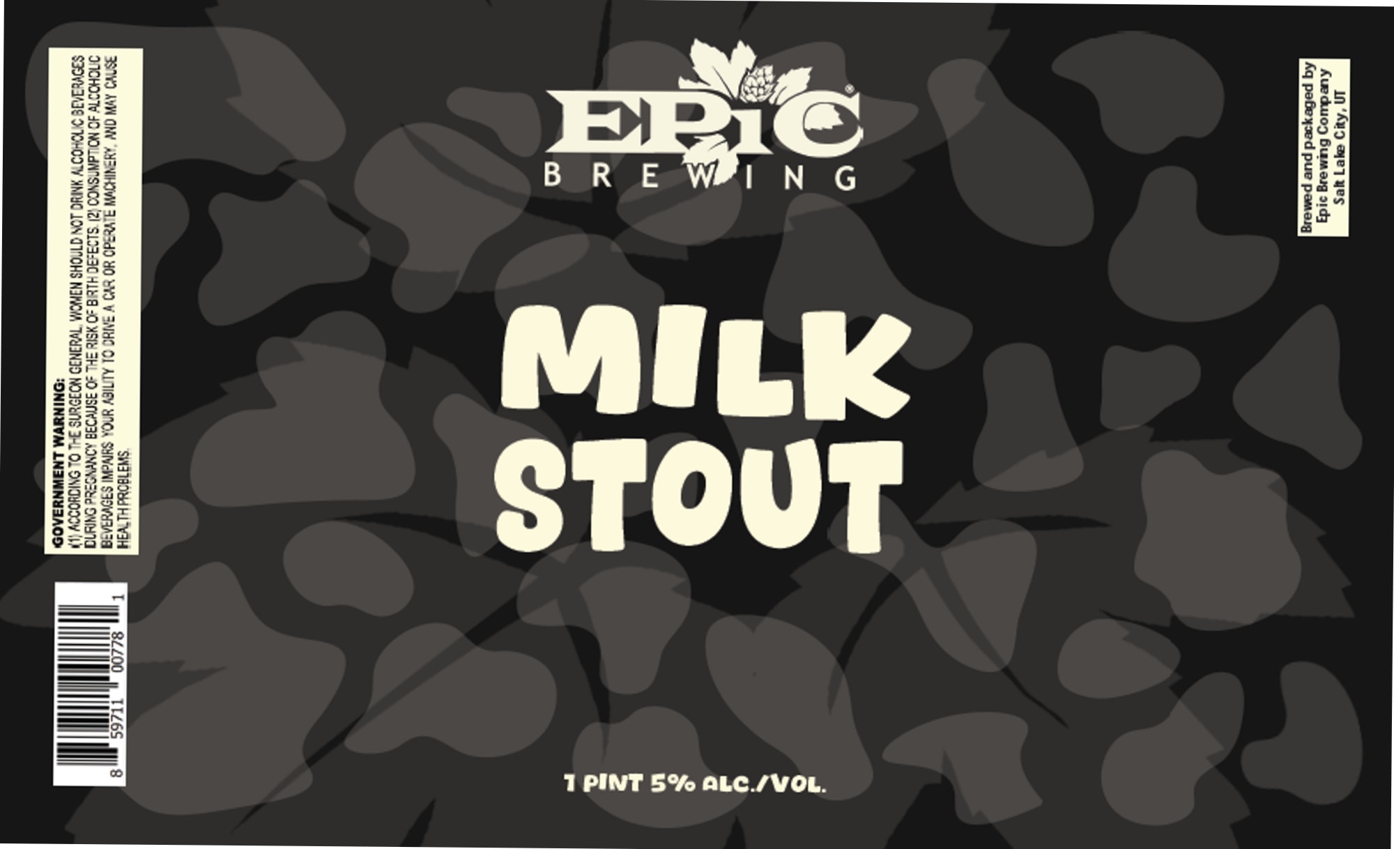 Milk Stout by Epic Brewing - beer label