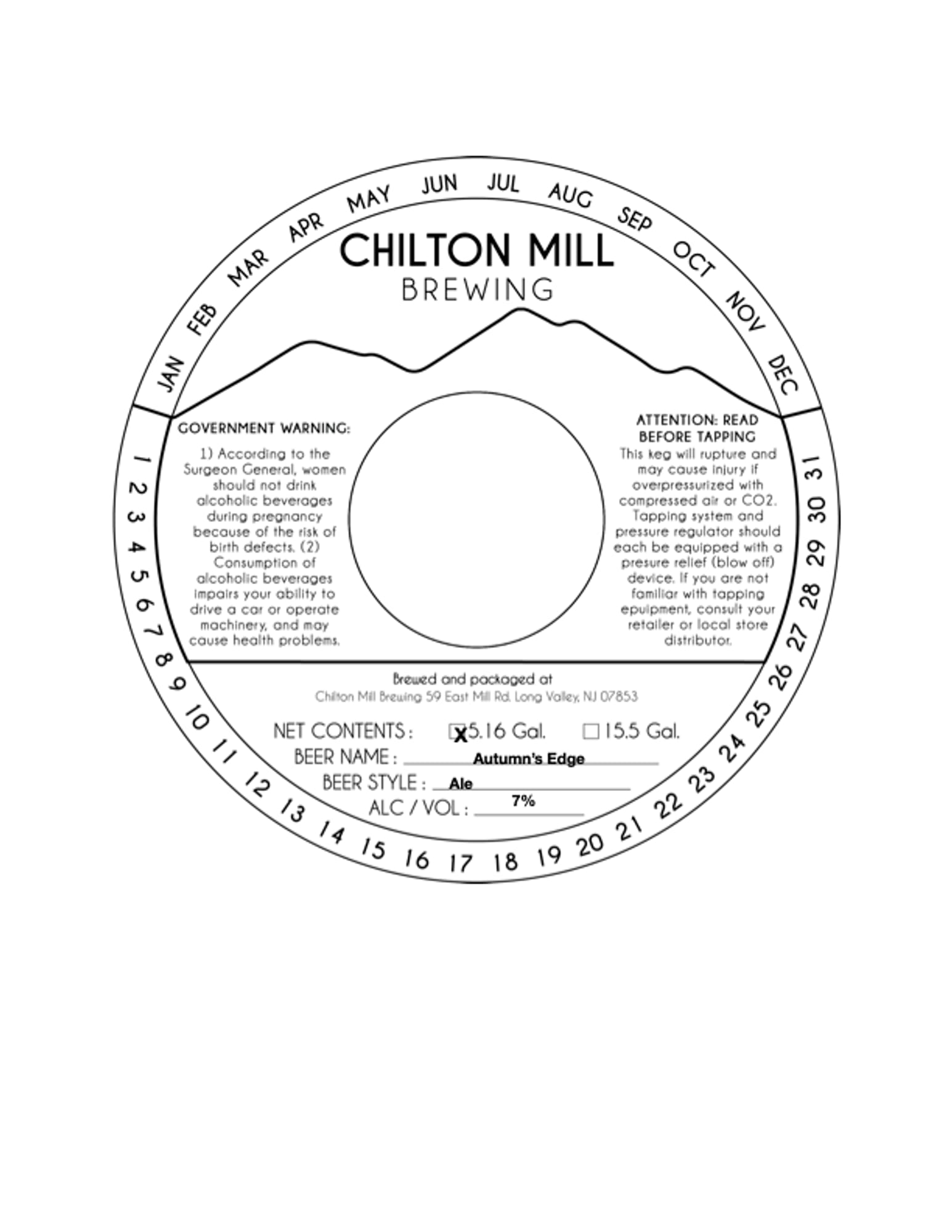 Autumn’s Edge by Chilton Mill Brewing - beer label