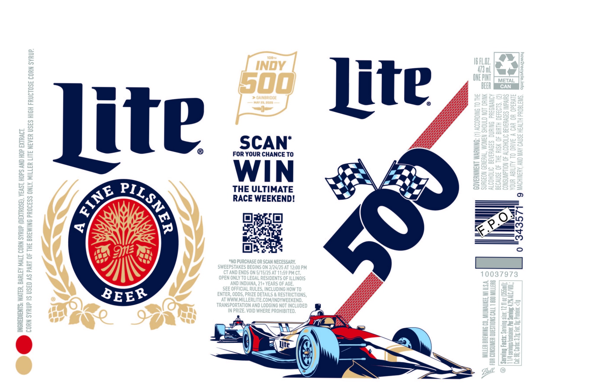 Miller Lite by Miller Brewing Co. - beer label