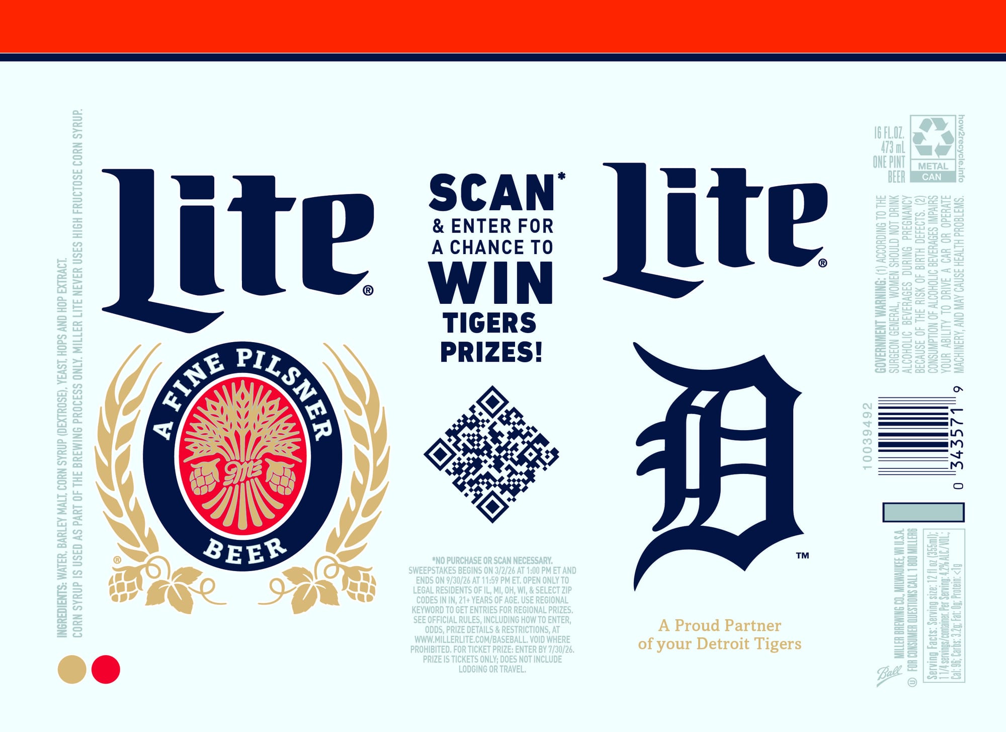 Miller Lite by Miller Brewing Co. - beer label