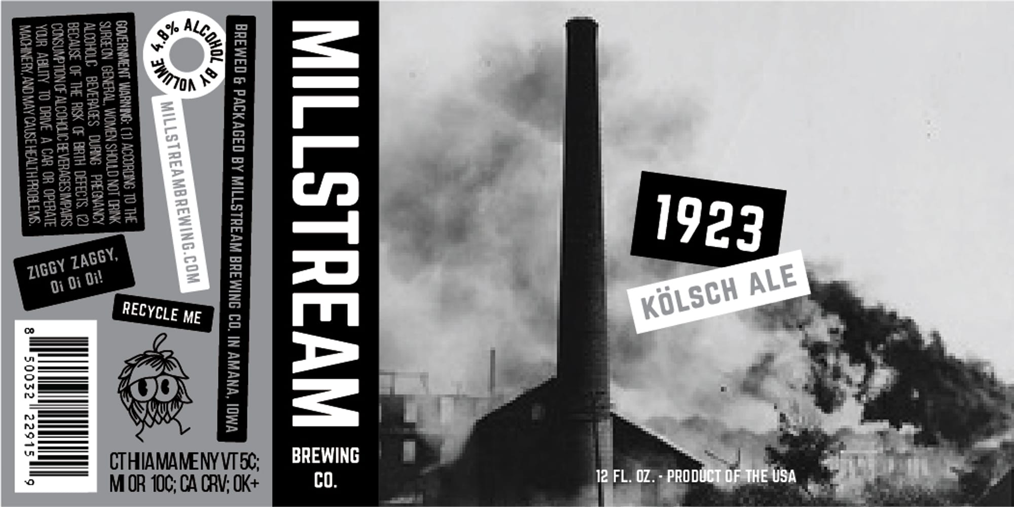 Millstream 1923 by Millstream Brewing Co. - beer label