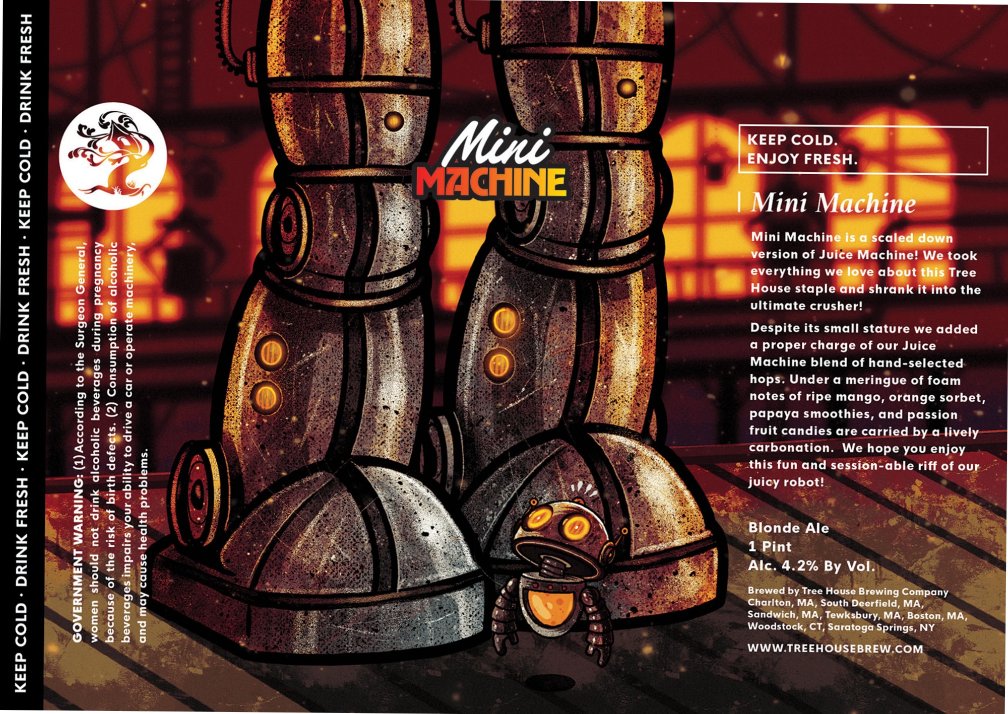Mini Machine by Tree House Brewing Company - beer label