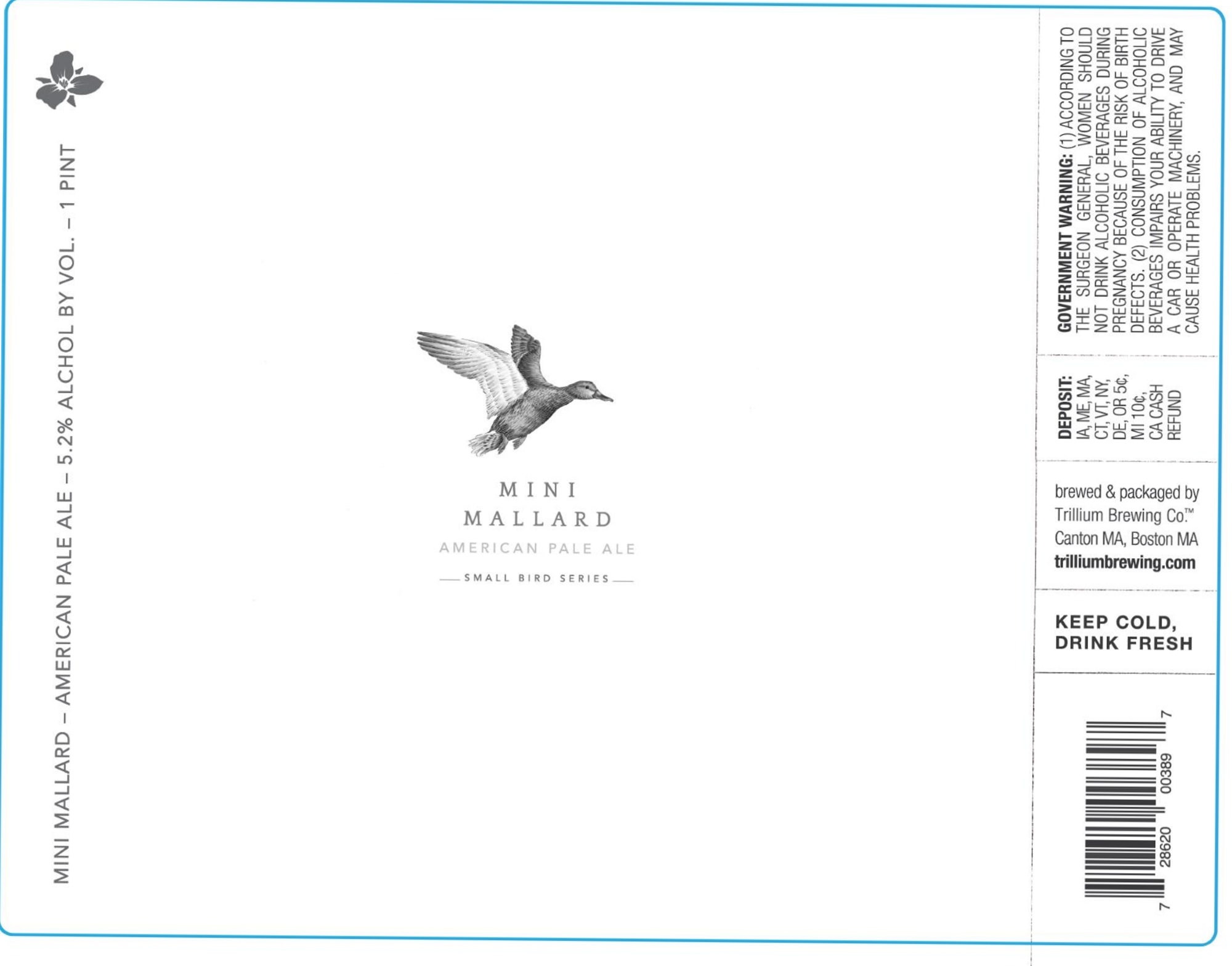Mini Mallard by Trillium Brewing Co. - beer label