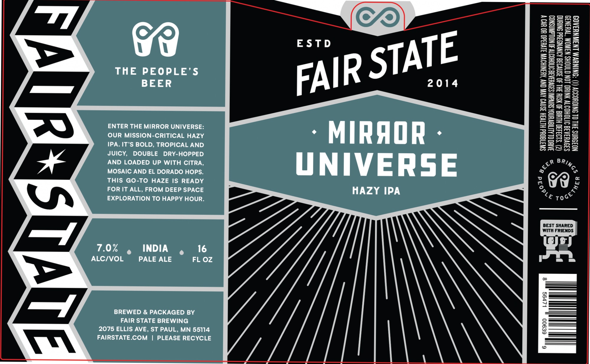 Mirror Universe by Fair State Brewing - beer label