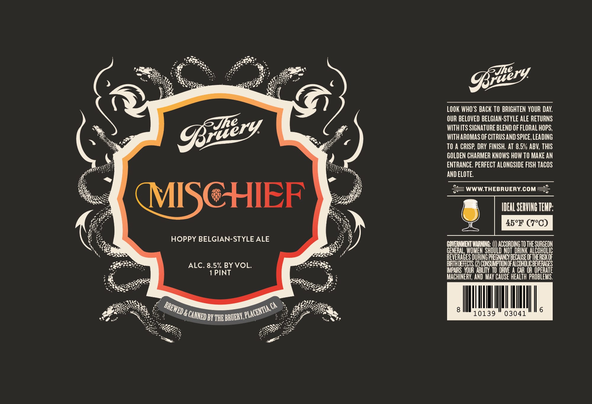 Mischief by The Bruery - beer label