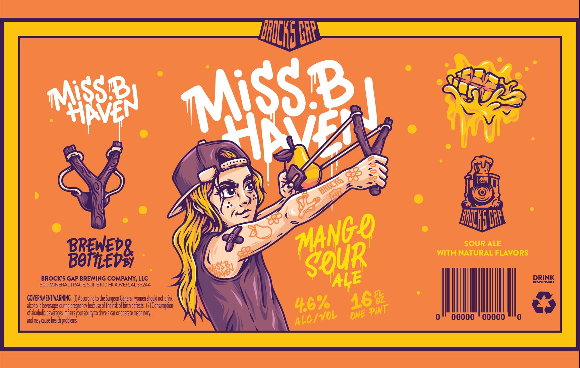 Miss B Haven by Brocks Gap Brewing Company - beer label