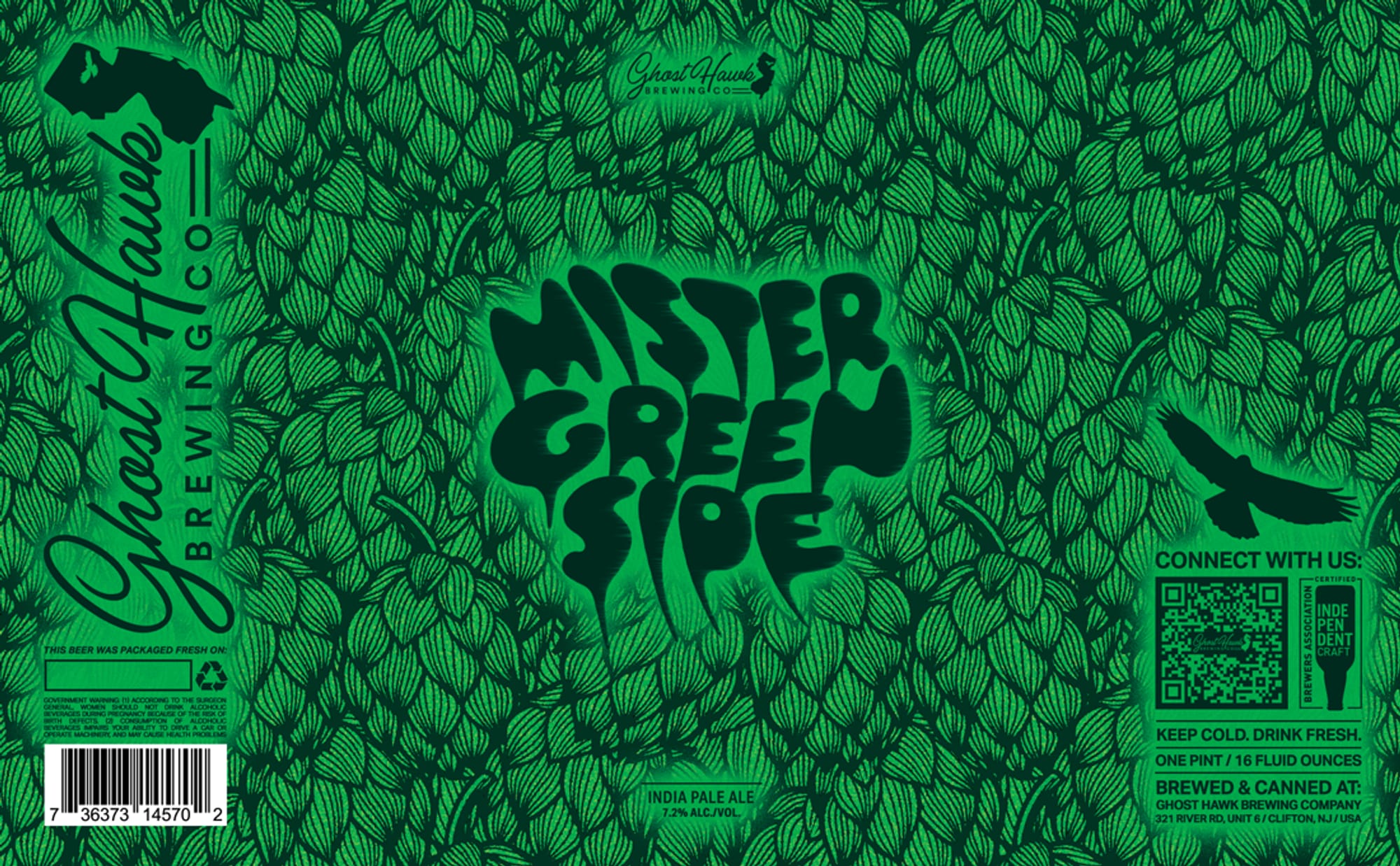 Mister Green Side by Ghost Hawk Brewing Co. - beer label