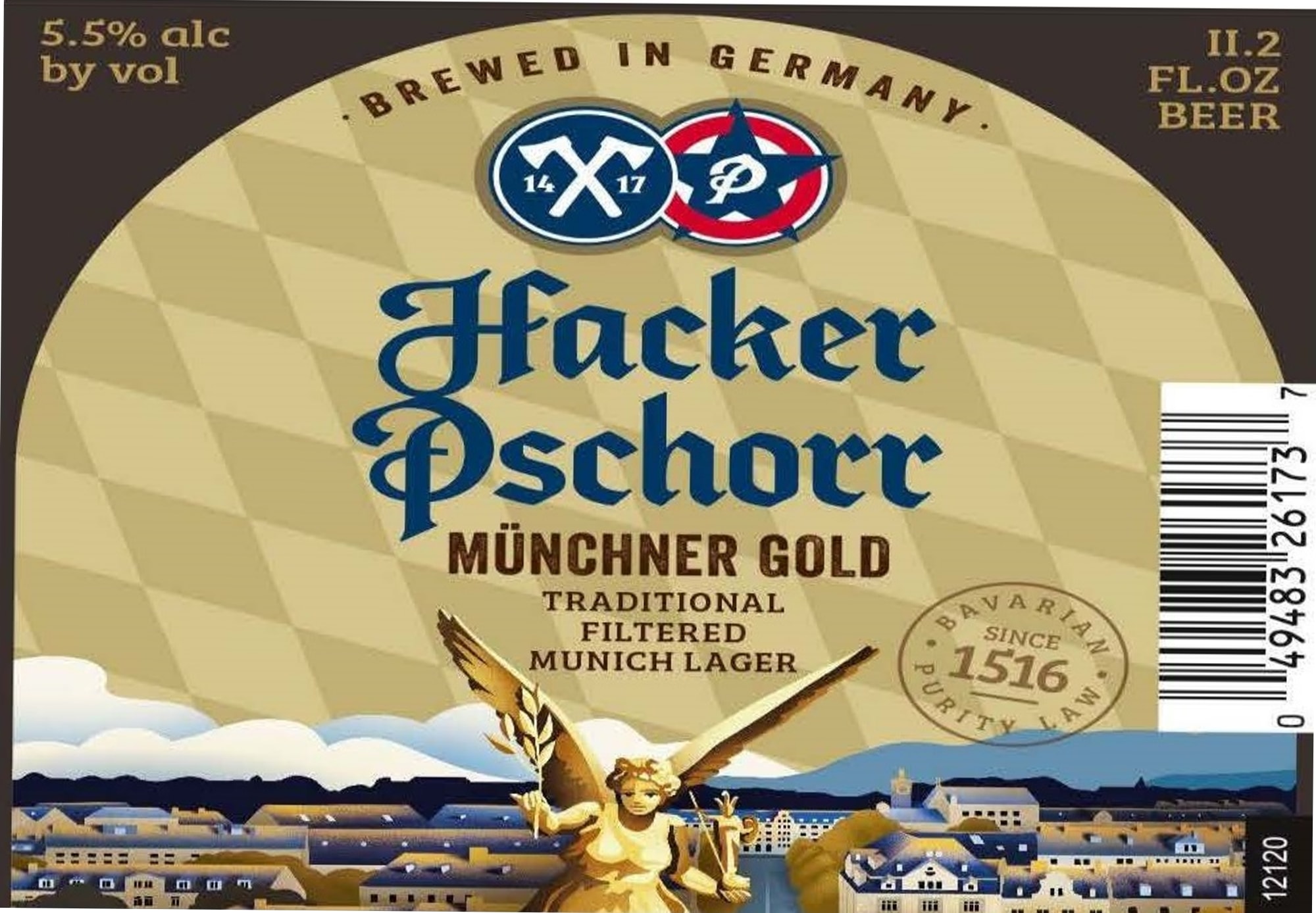 Münchner Gold by Hacker-Pschorr - beer label