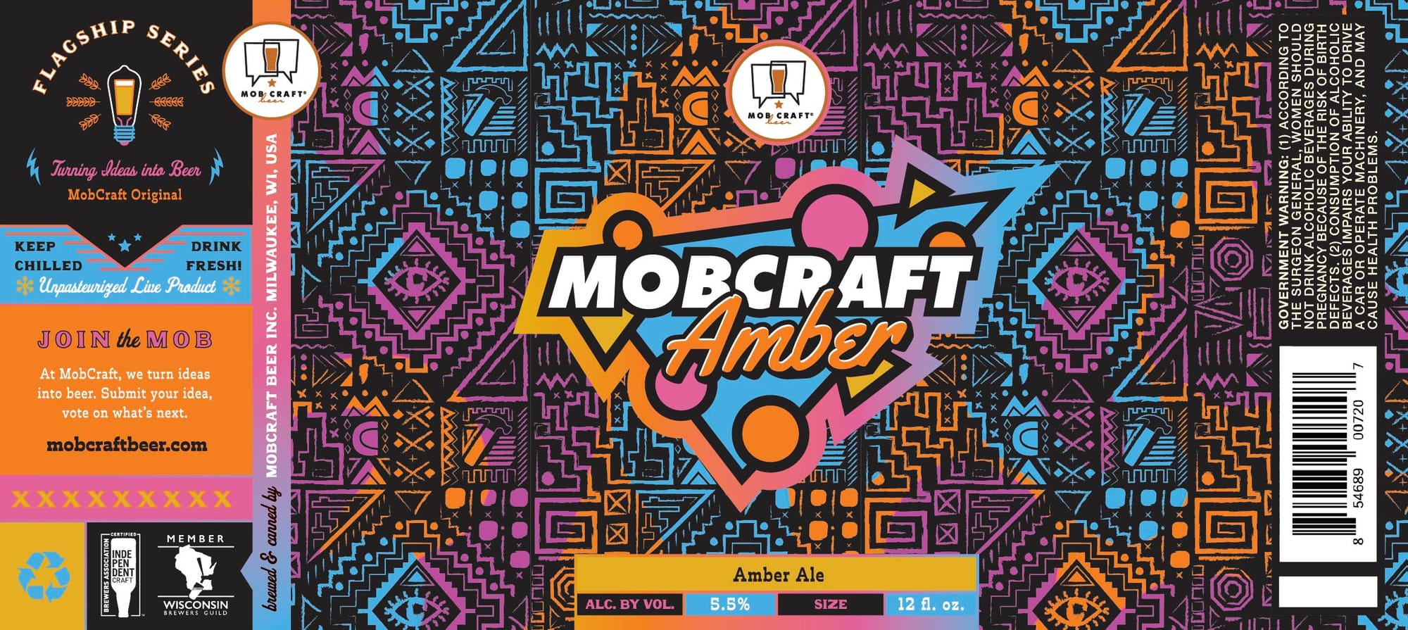 MobCraft Amber by MobCraft Beer - beer label
