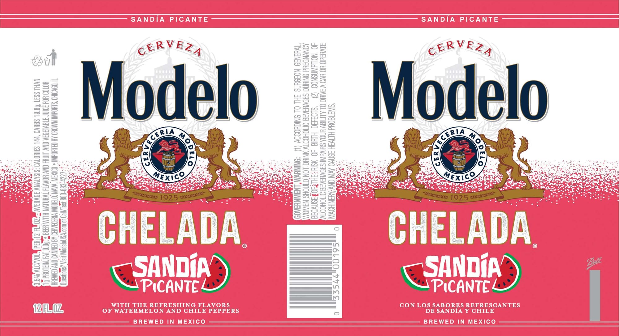 Modelo Chelada Sandía Picante by Constellation Brands - beer label