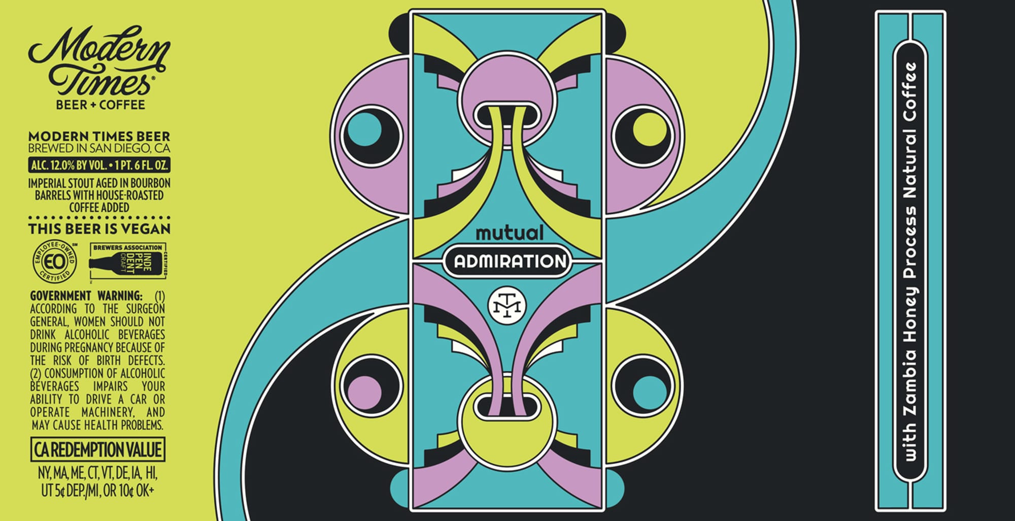Mutual Admiration by Modern Times - beer label
