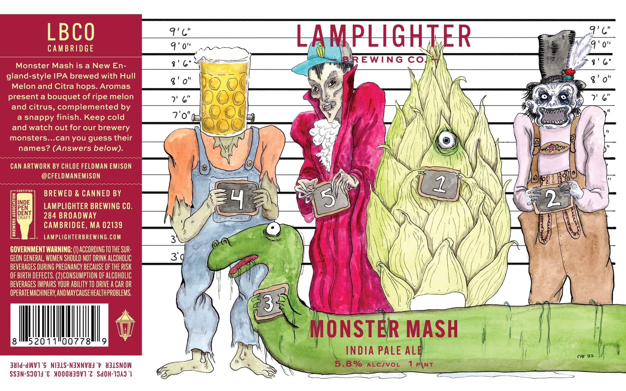 Monster Mash by Lamplighter Brewing Co. - beer label