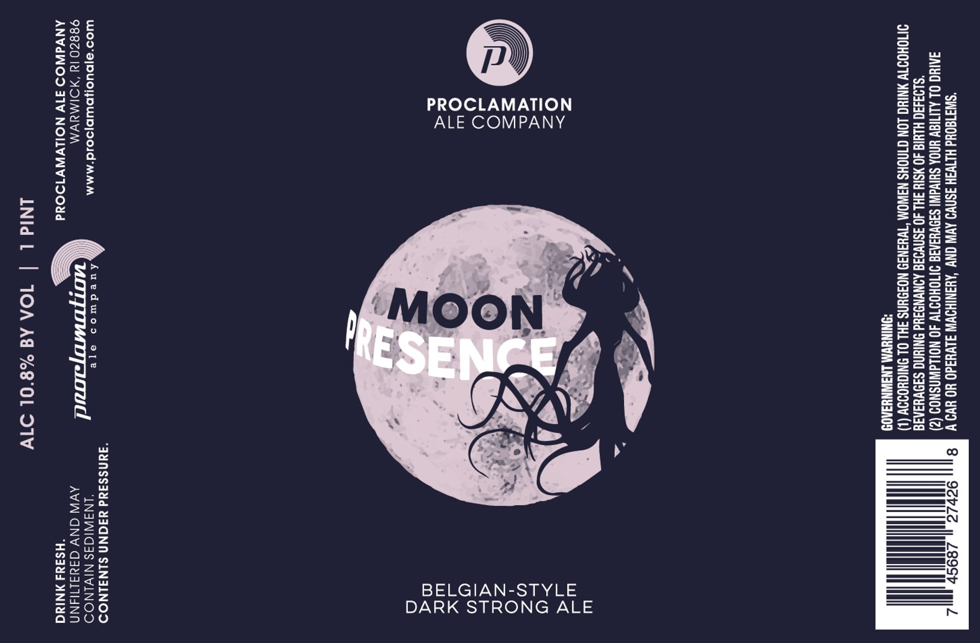 Moon Presence by Proclamation Ale Company - beer label