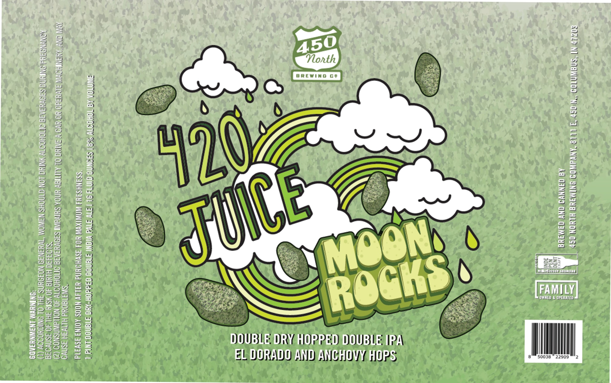 Moon Rocks by 450 North Brewing Co. - beer label