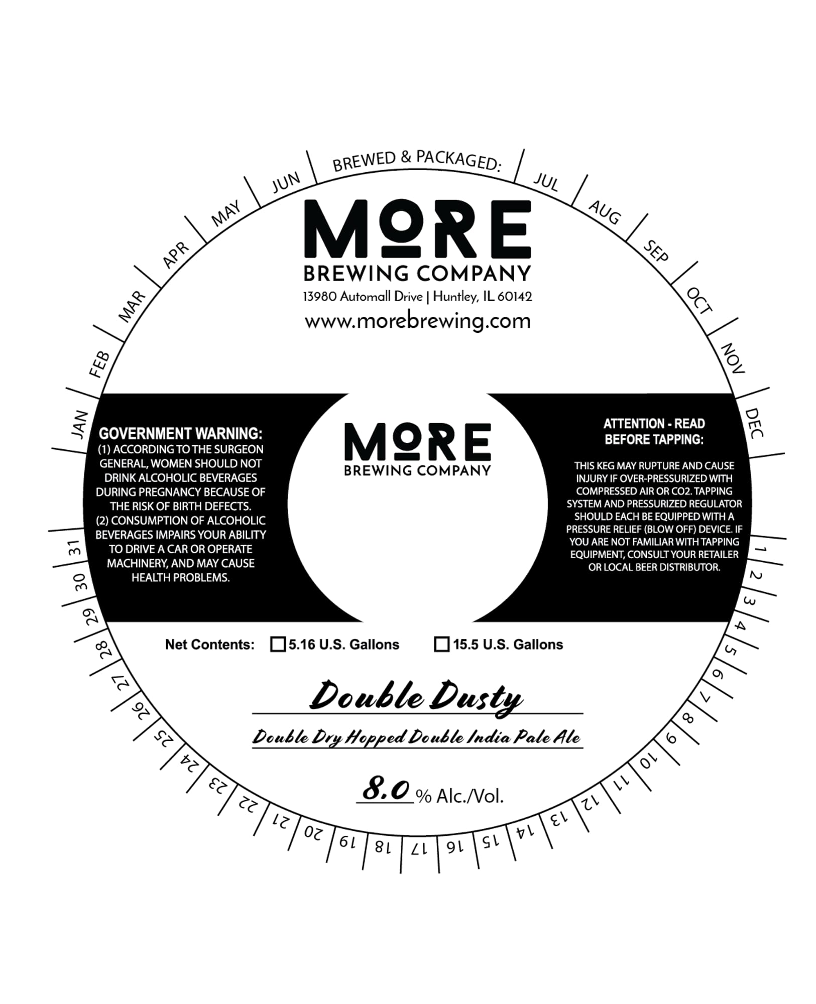Double Dusty by More Brewing Company - beer label