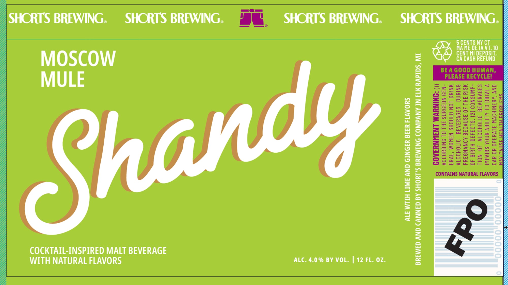 Moscow Shandy by Shorts Brewing Company - beer label