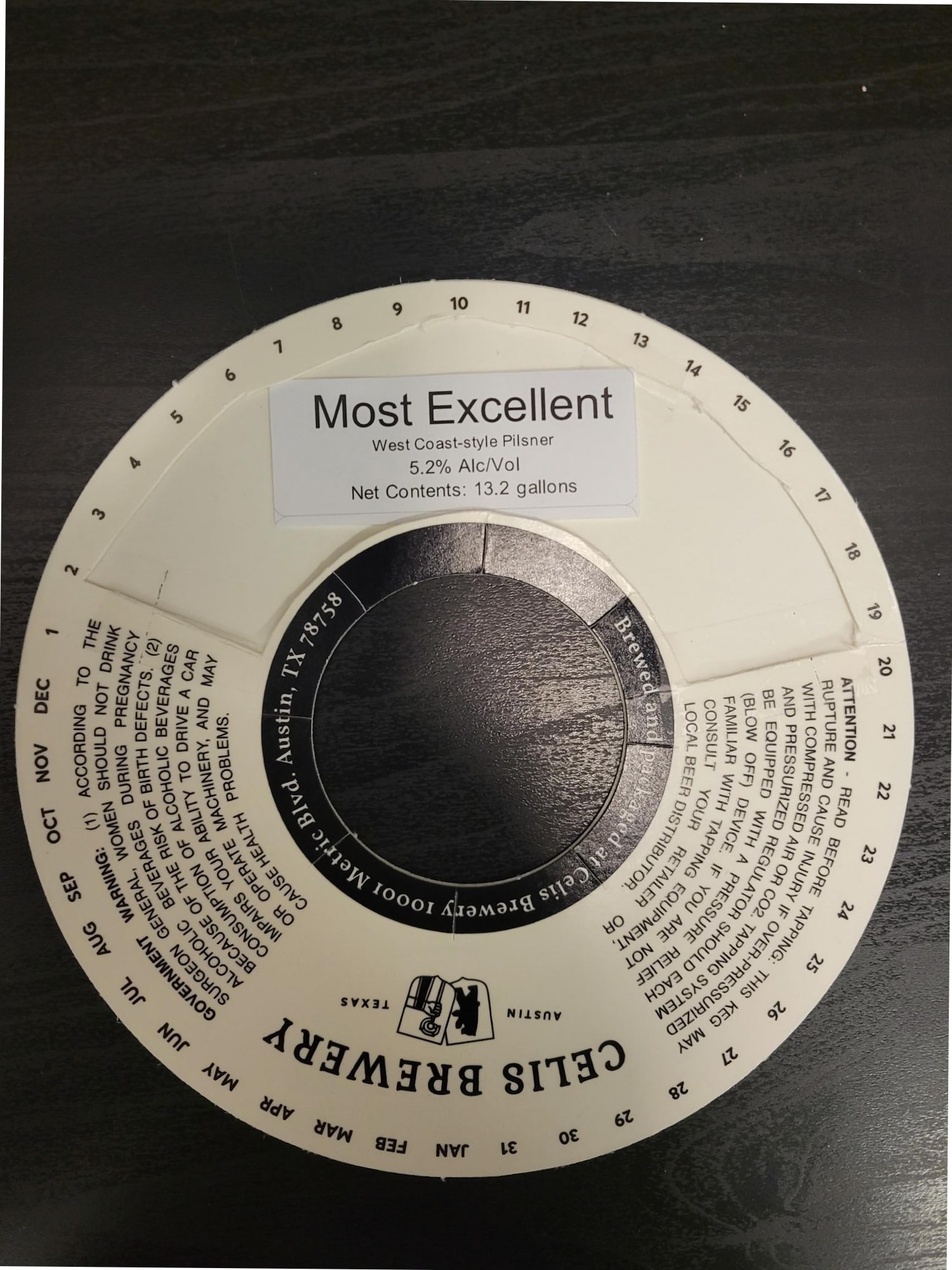 Most Coast Pilsner by Celis Brewery - beer label