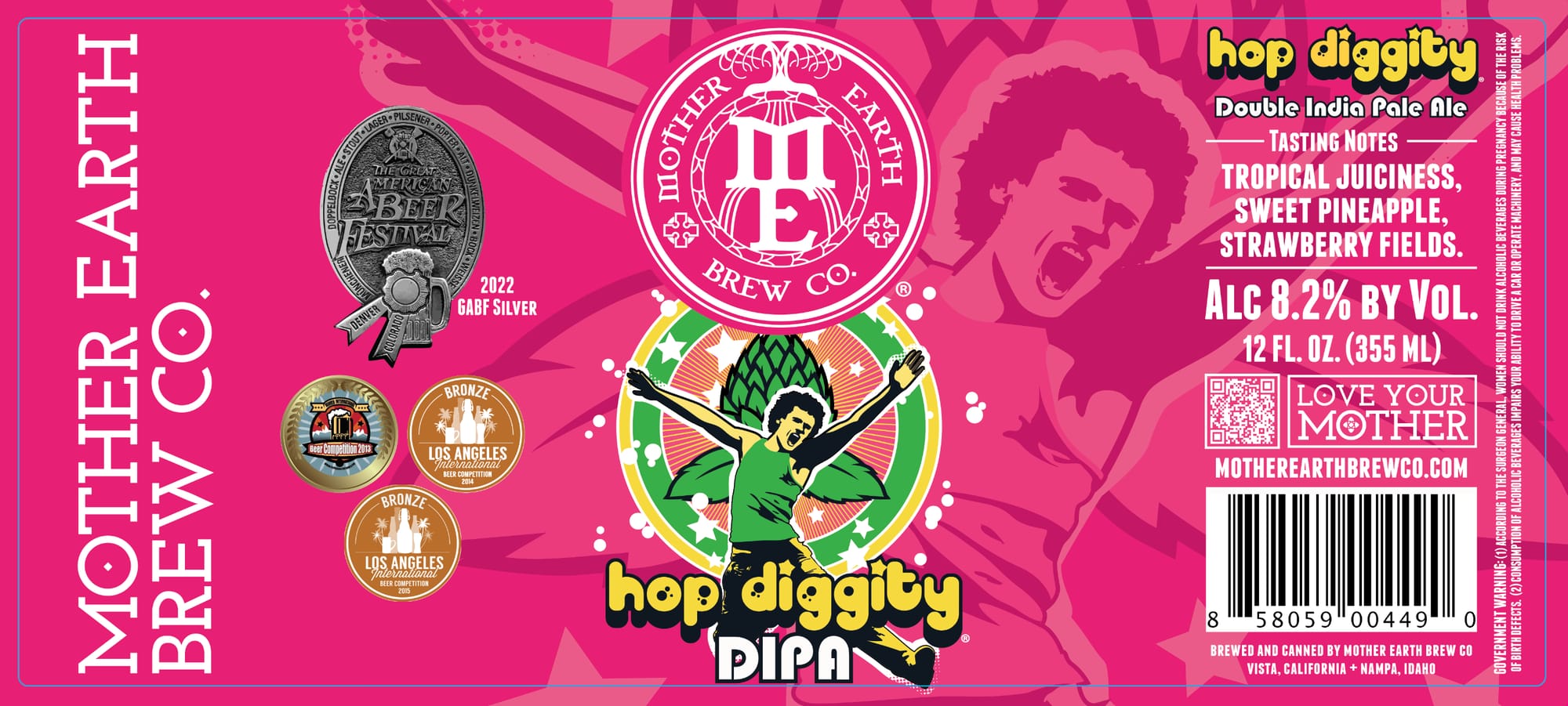 Hop Diggity DIPA by Mother Earth Brew Co. - beer label