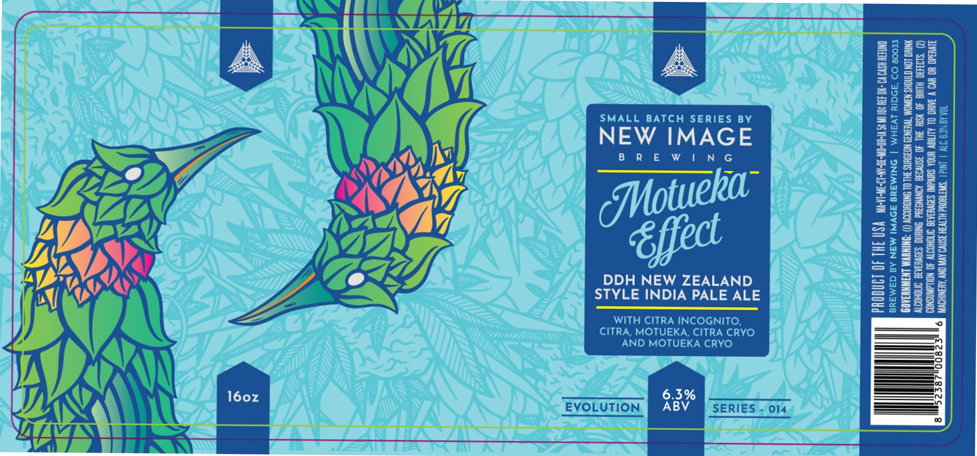 Motueka Effect by New Image Brewing - beer label